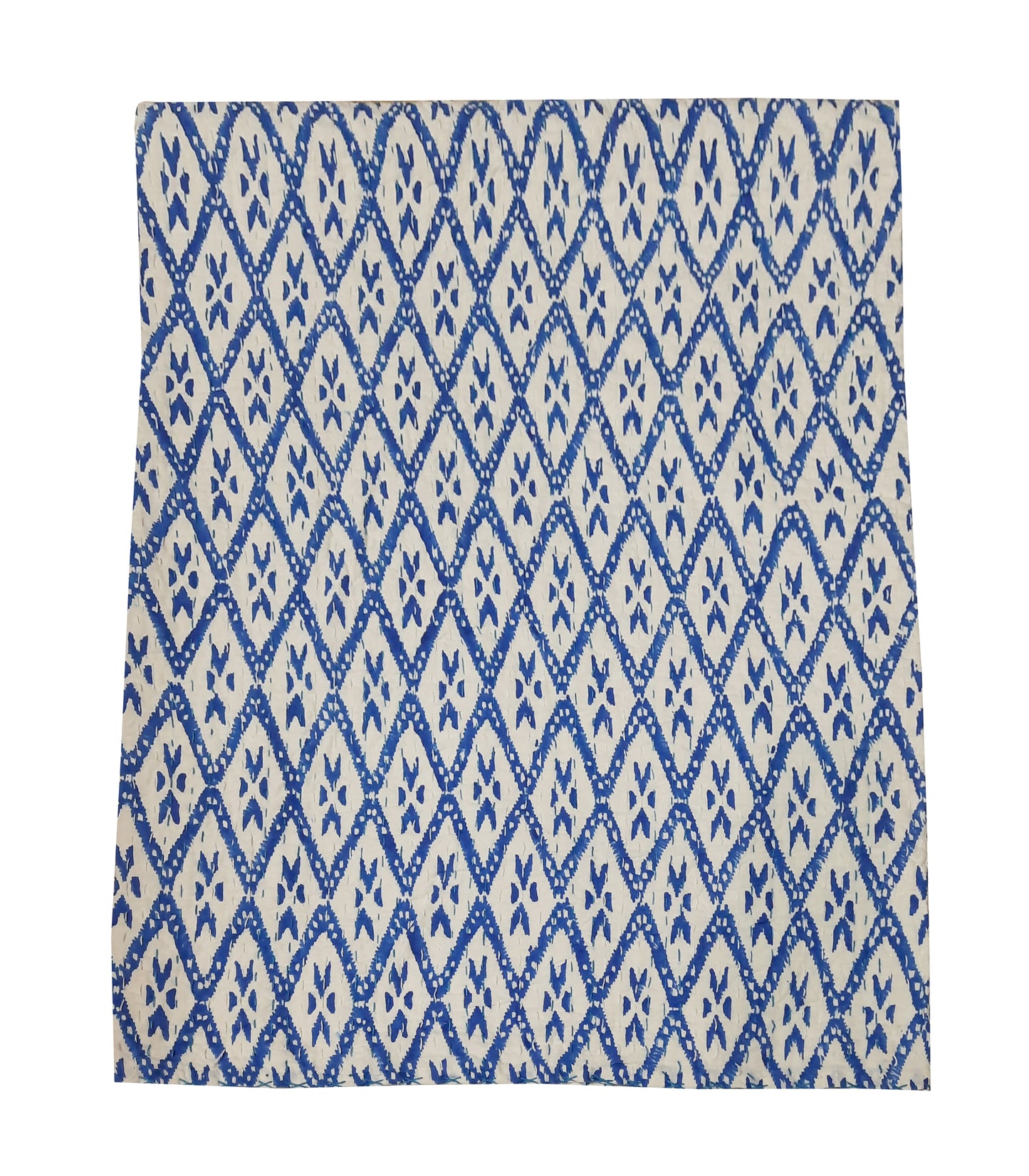 Handmade Cotton Kantha Bedspread Quilt Handmade Throw Blanket Gudari Traditional block Printed