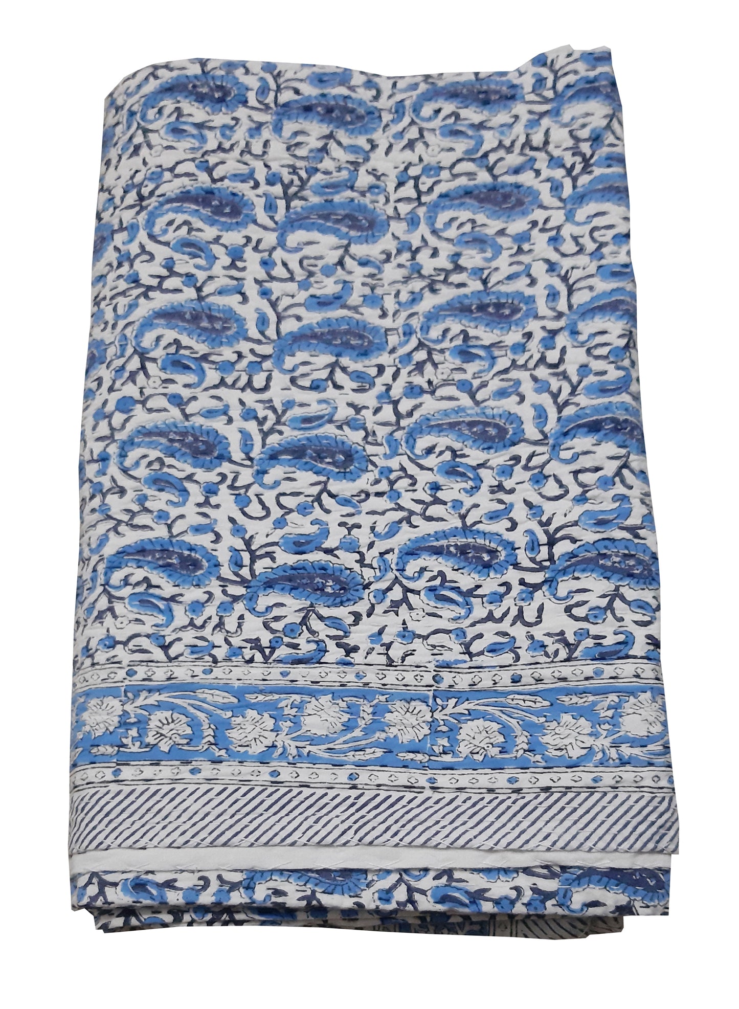 Handmade Cotton Kantha Bedspread Quilt Handmade Throw Blanket Gudari Traditional block Printed