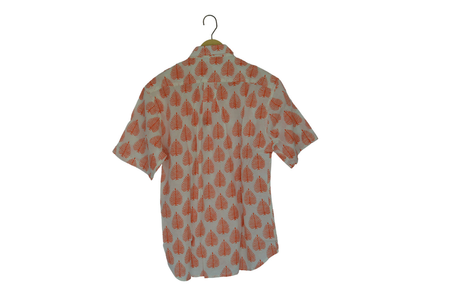 Men's Cotton Half Shirt Slim Fit Half Sleeves Traditional Block Printed Button Down Skin Friendly Cotton fabric Half Shirt