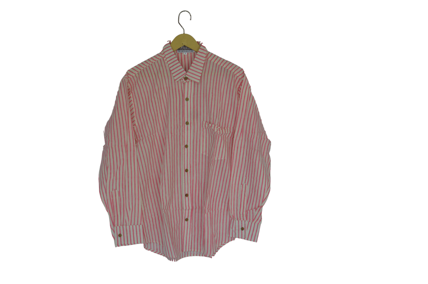 Men's Cotton Shirt Slim Fit Full Sleeves Traditional Block Printed Button Down Skin Friendly Cotton fabric Shirt