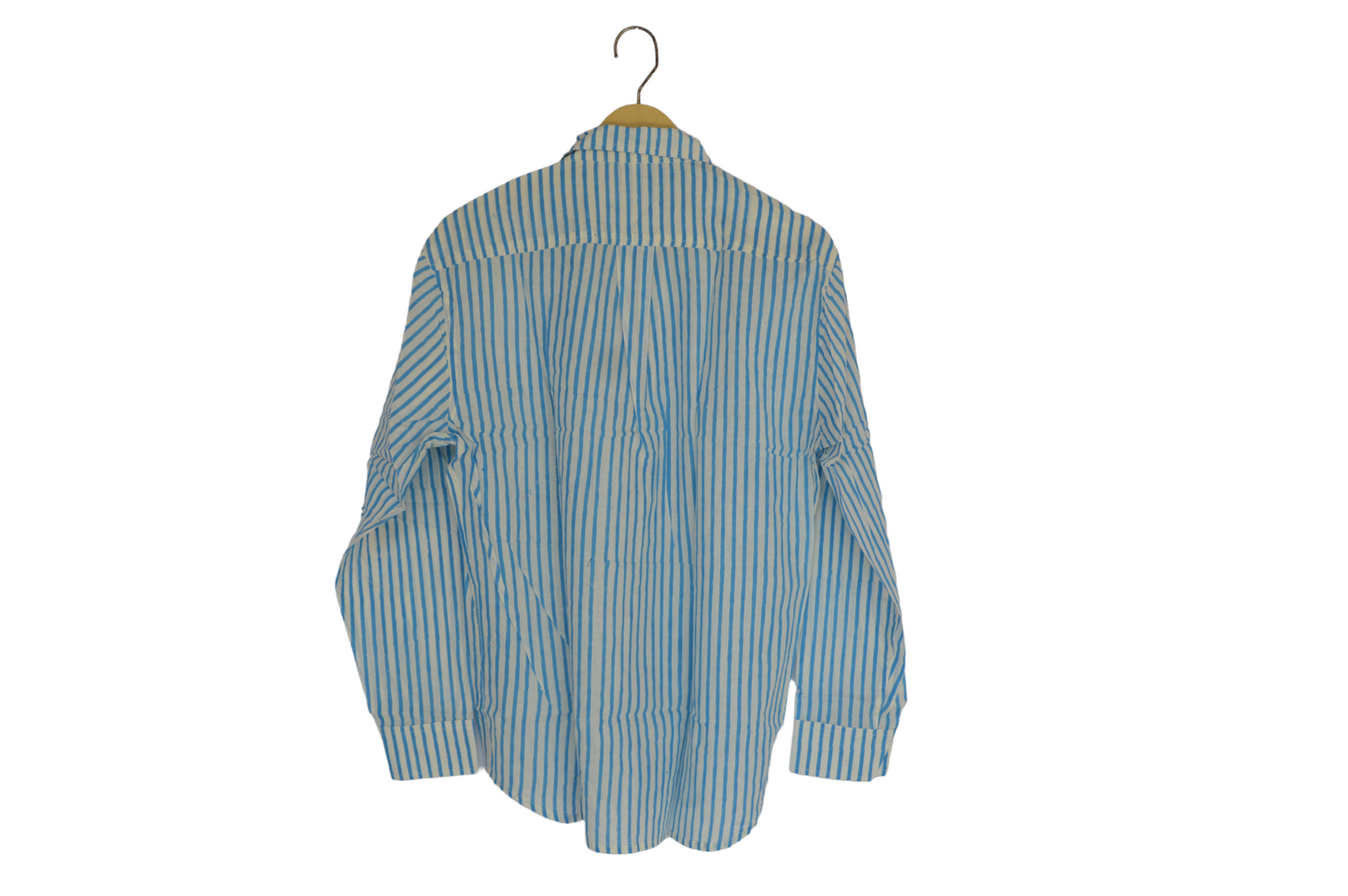 Men's Cotton Shirt Slim Fit Full Sleeves Traditional Block Printed Button Down Skin Friendly Cotton fabric Shirt