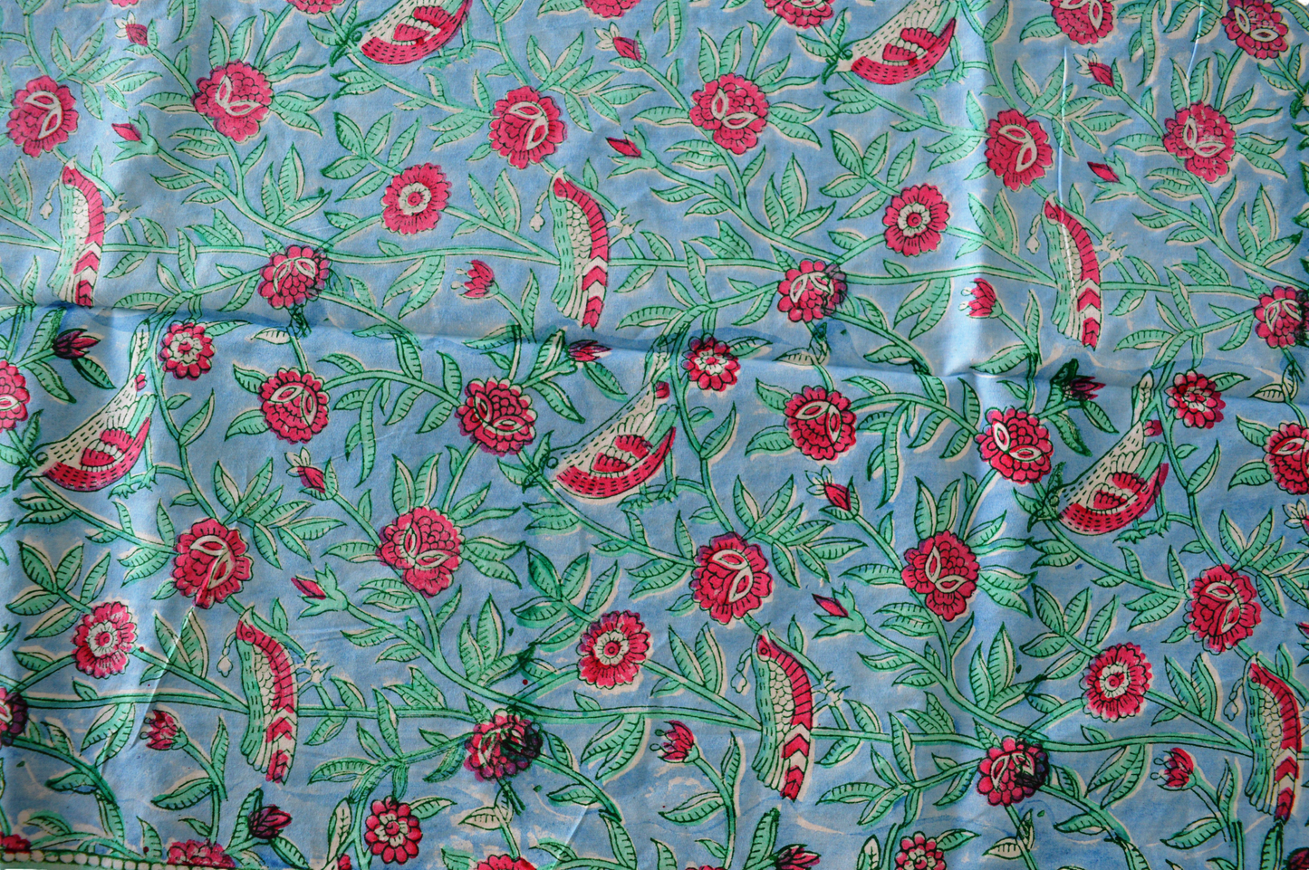 Indian Hand Block Traditional Printed Tablecloth Handmade Cotton Floral 6 Seater Tabletop Decorative for Dinning Table 60 * 90 Inches with Nepkins