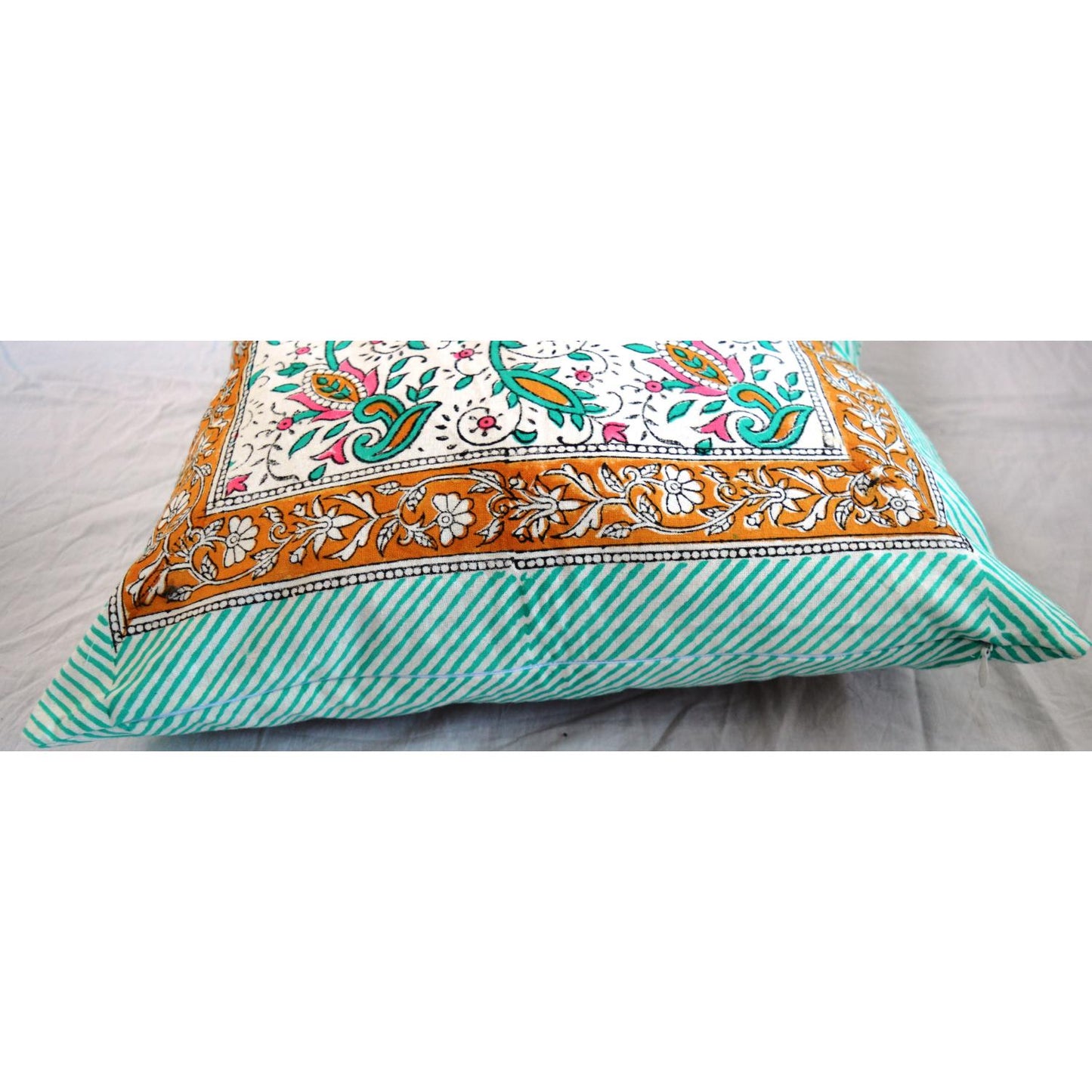 Cotton Cushion Cover Traditional Hand Block Printed Suitable for Bed Room,Living Room,Sofa Car Couch 16x16