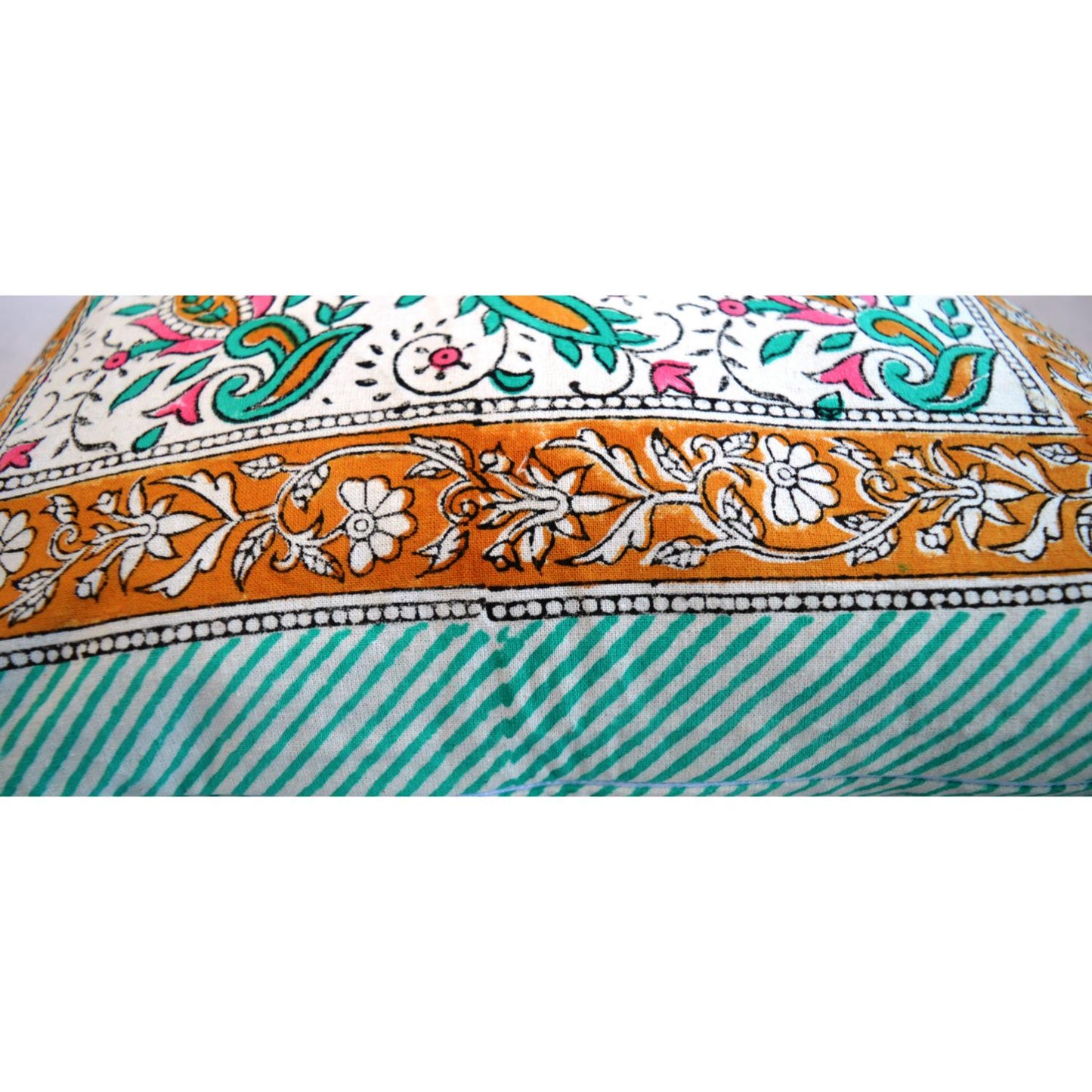 Cotton Cushion Cover Traditional Hand Block Printed Suitable for Bed Room,Living Room,Sofa Car Couch 16x16