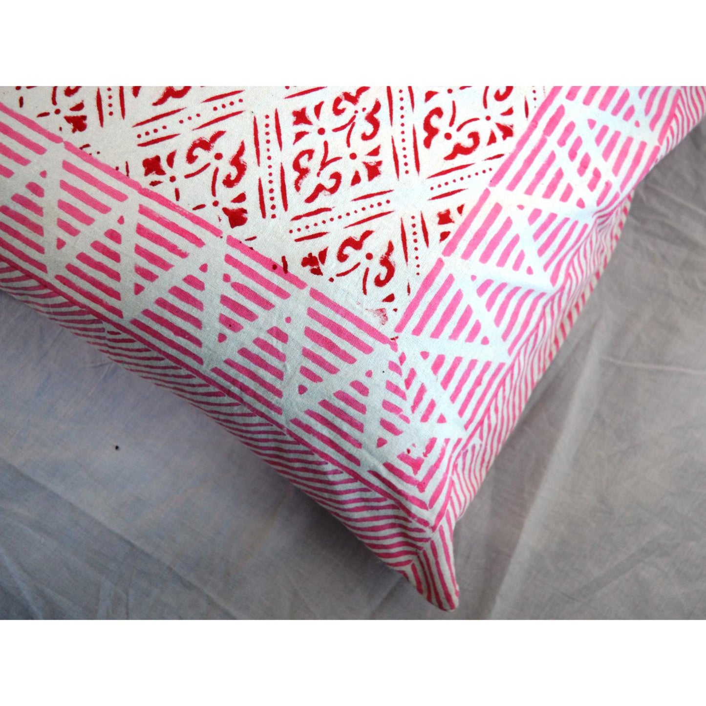 Cotton Cushion Cover Traditional Hand Block Printed Suitable for Bed Room,Living Room,Sofa Car Couch 16x16