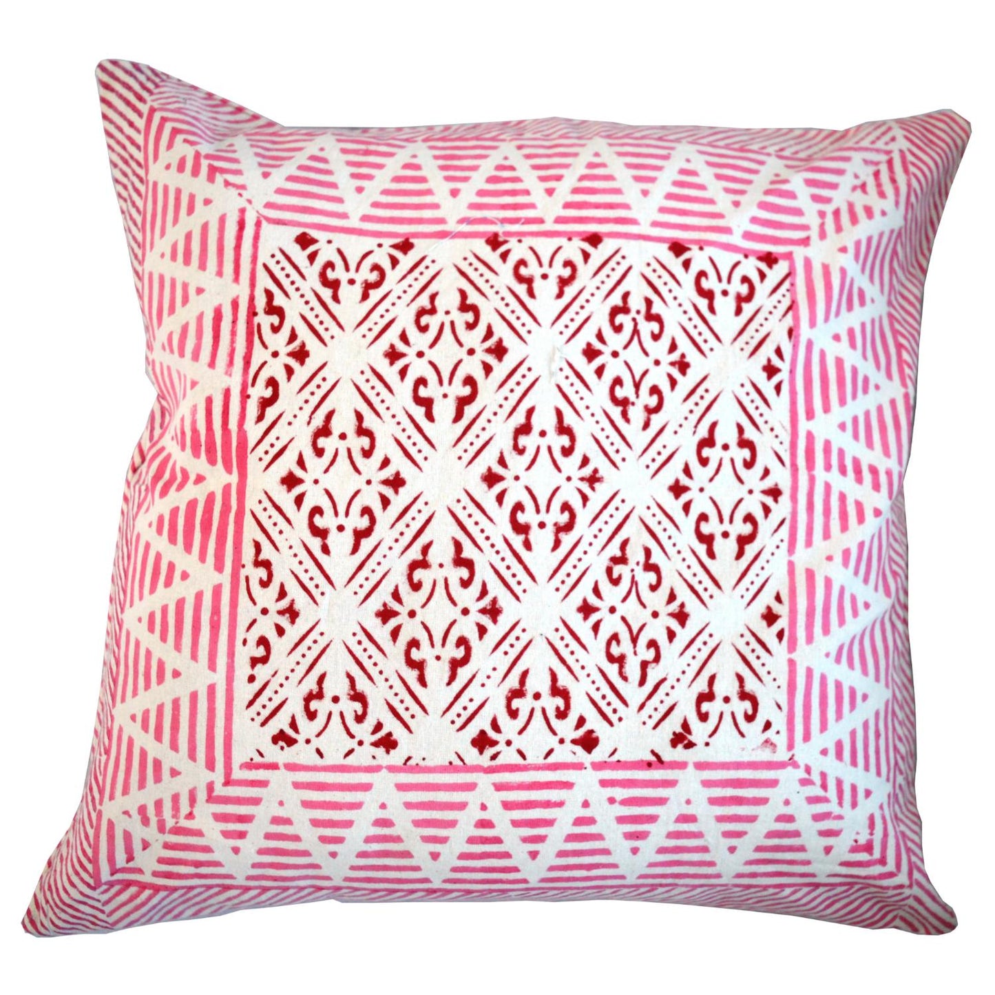 Cotton Cushion Cover Traditional Hand Block Printed Suitable for Bed Room,Living Room,Sofa Car Couch 16x16