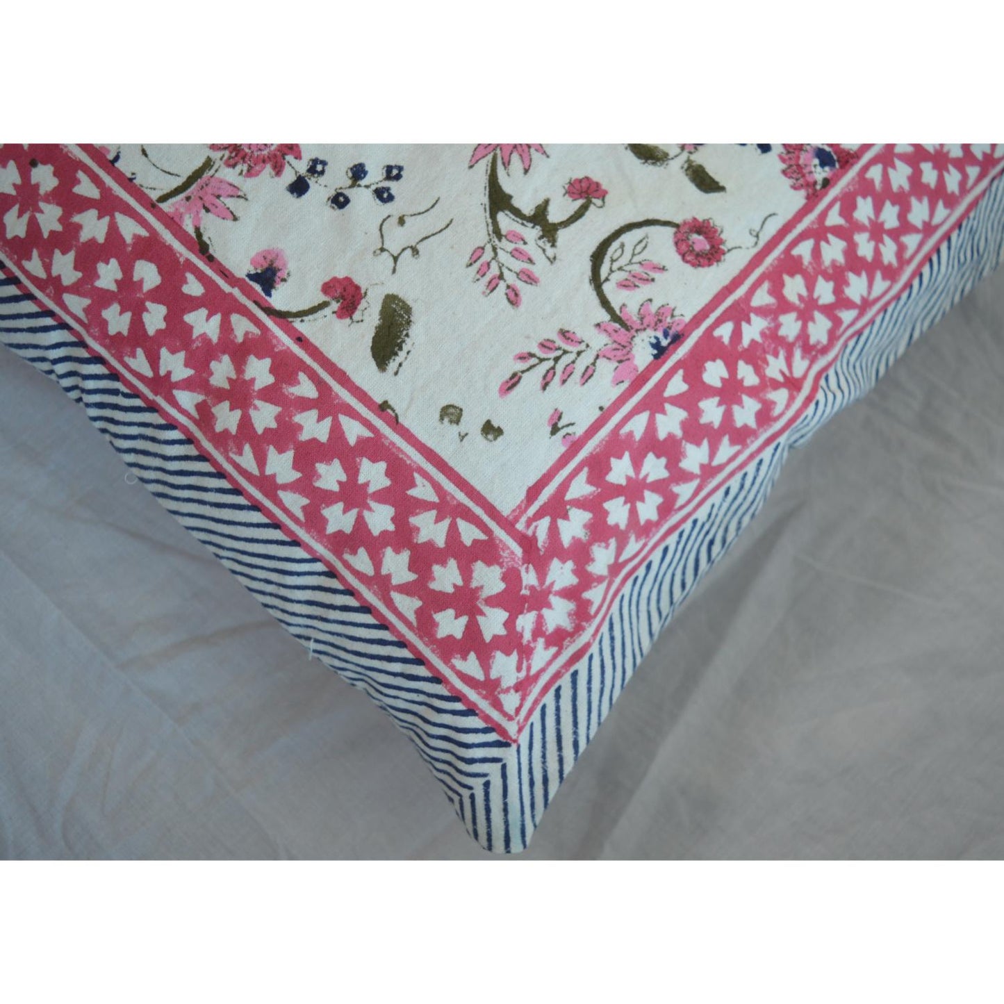 Cotton Cushion Cover Traditional Hand Block Printed Suitable for Bed Room,Living Room,Sofa Car Couch 16x16