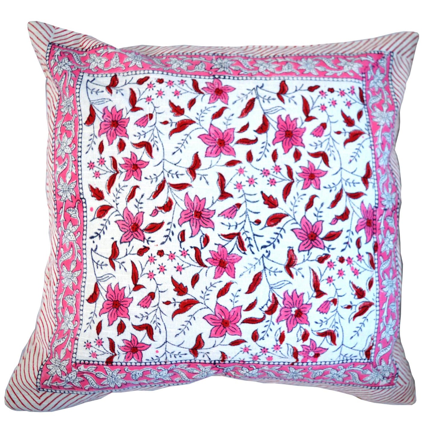 Cotton Cushion Cover Traditional Hand Block Printed Suitable for Bed Room,Living Room,Sofa Car Couch 16x16