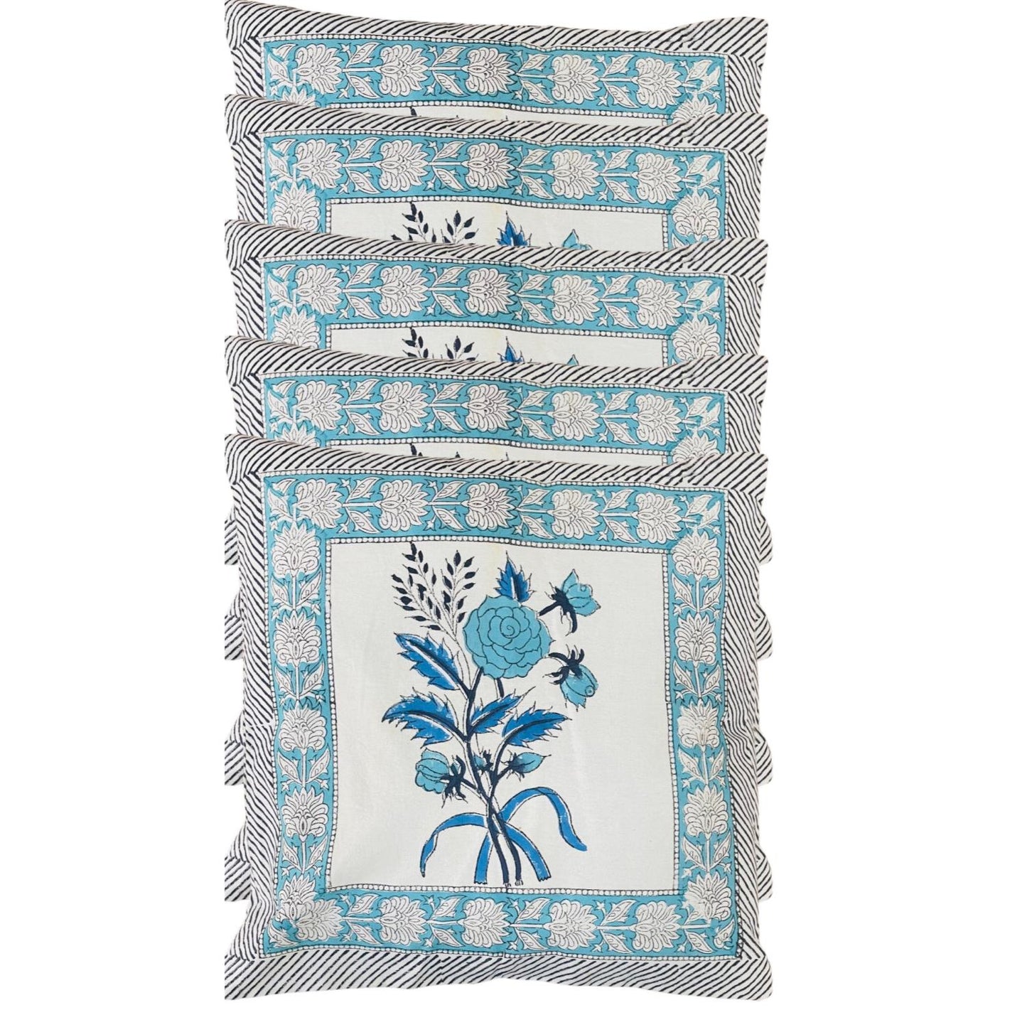 Cotton Cushion Cover Traditional Hand Block Printed Suitable for Bed Room,Living Room,Sofa Car Couch 16x16