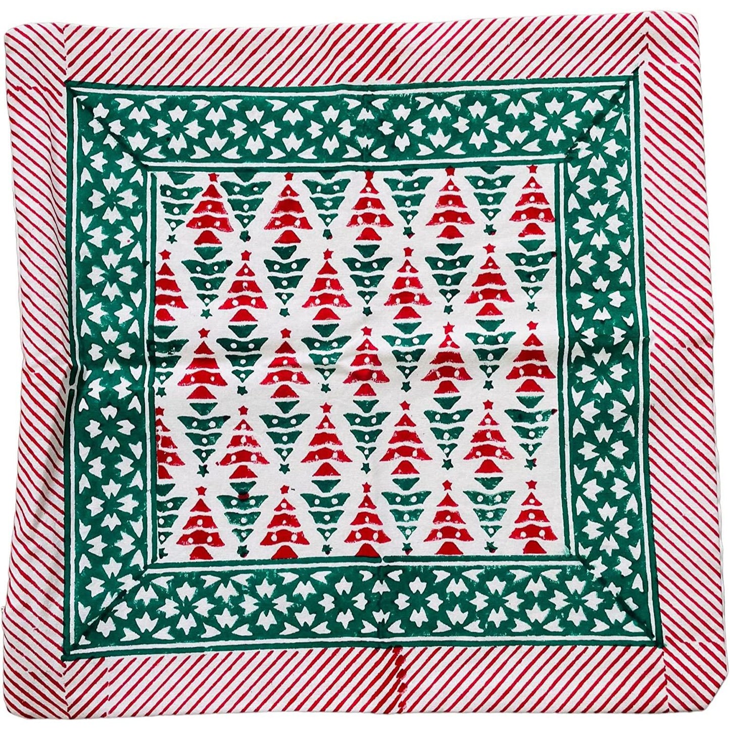 Cotton Cushion Cover Traditional Hand Block Printed Suitable for Bed Room,Living Room,Sofa Car Couch 16x16