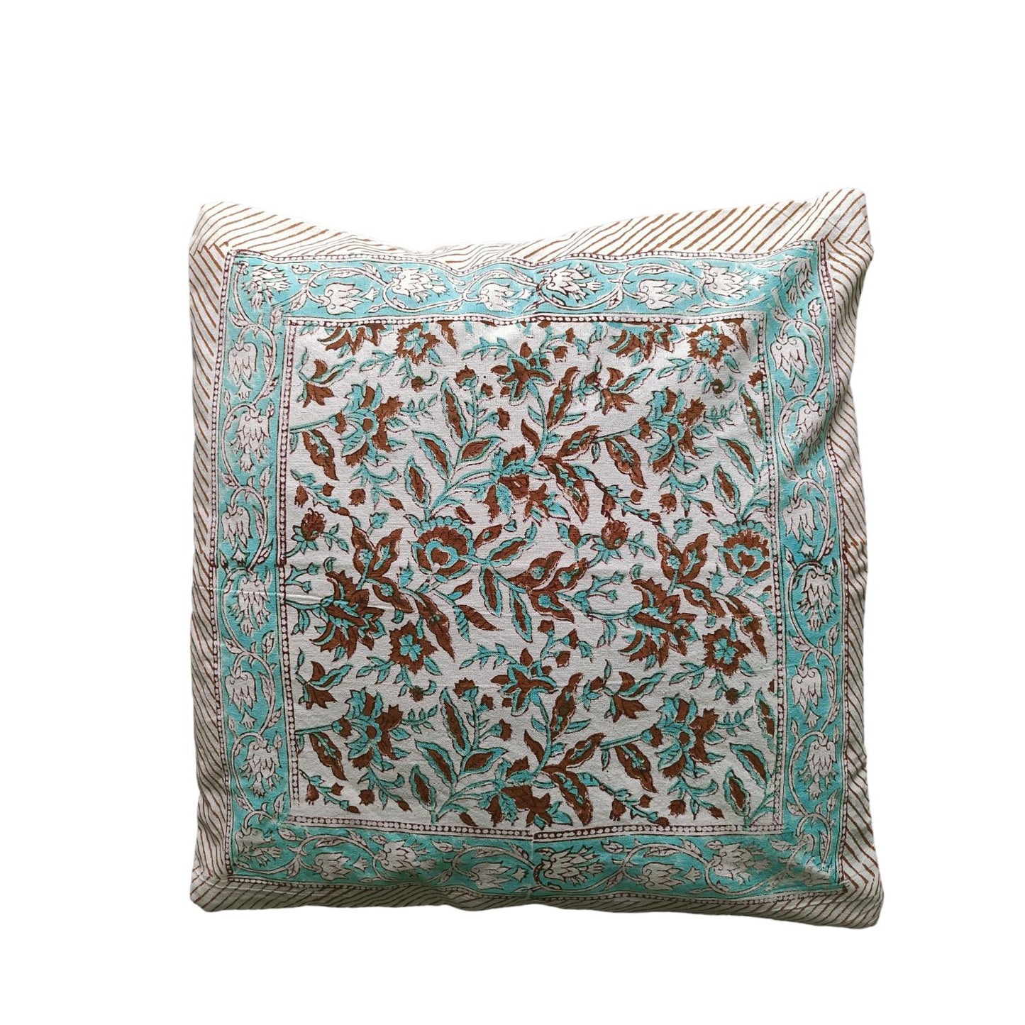 Cotton Cushion Cover Traditional Hand Block Printed Suitable for Bed Room,Living Room,Sofa Car Couch 16x16