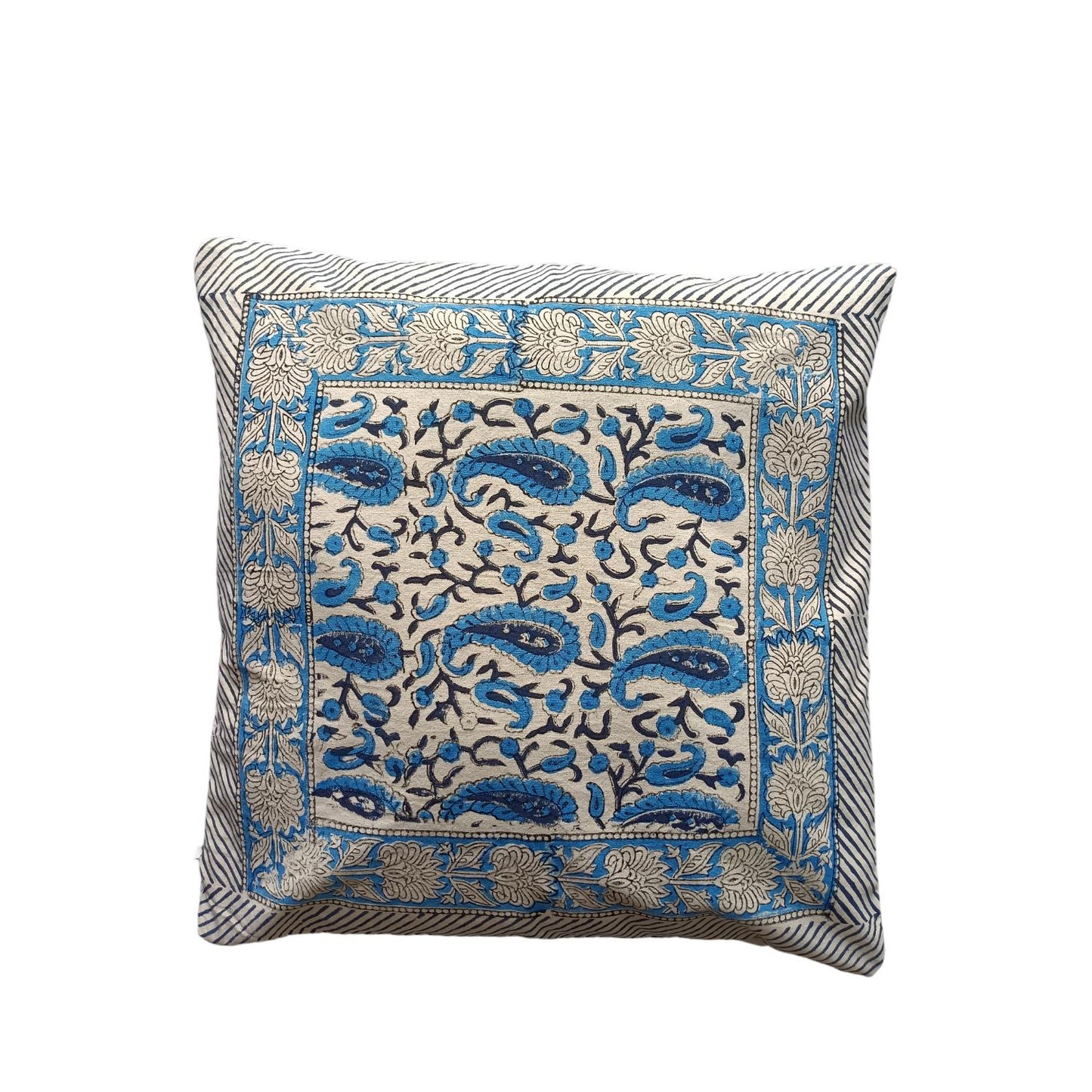 Cotton Cushion Cover Traditional Hand Block Printed Suitable for Bed Room,Living Room,Sofa Car Couch 16x16