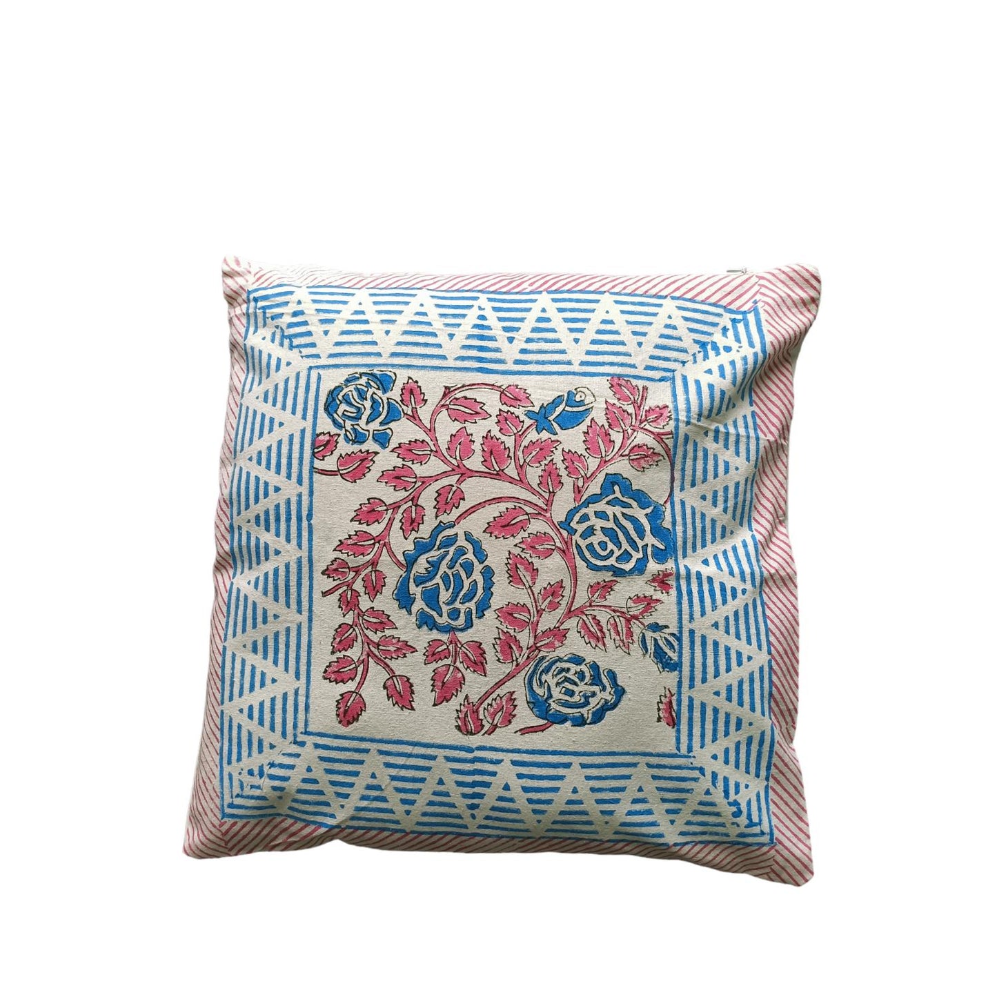 Cotton Cushion Cover Traditional Hand Block Printed Suitable for Bed Room,Living Room,Sofa Car Couch 16x16