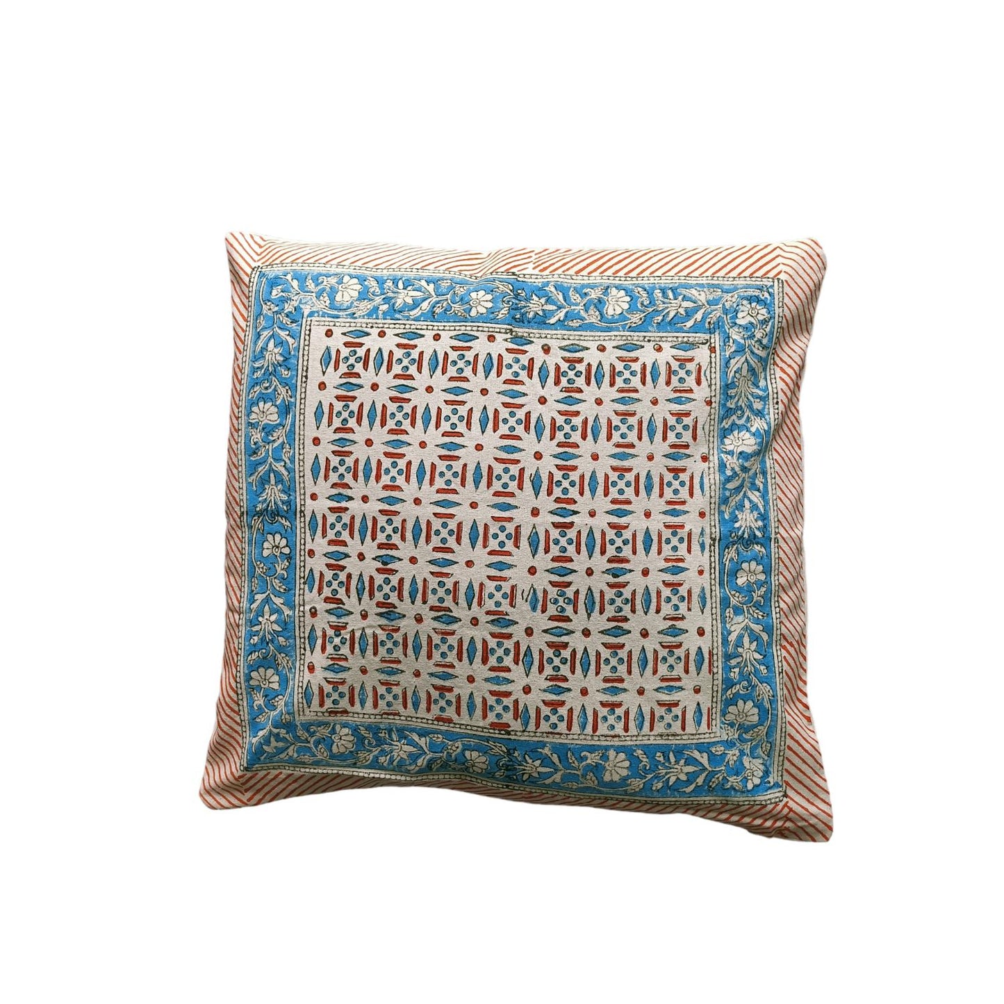 Cotton Cushion Cover Traditional Hand Block Printed Suitable for Bed Room,Living Room,Sofa Car Couch 16x16