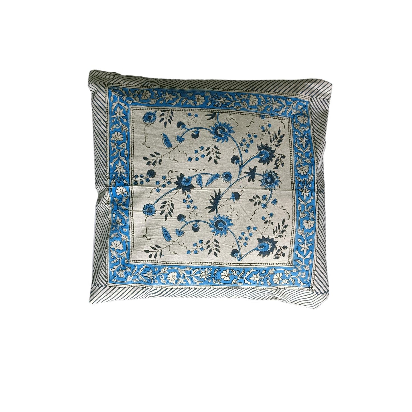 Cotton Cushion Cover Traditional Hand Block Printed Suitable for Bed Room,Living Room,Sofa Car Couch 16x16