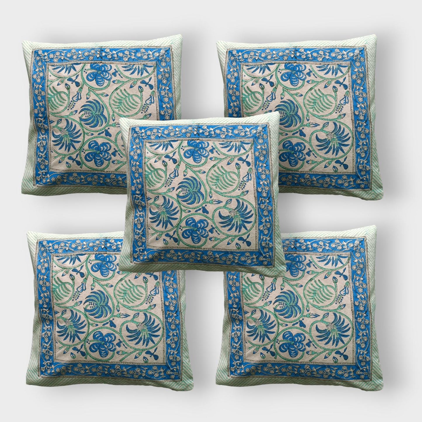 Cotton Cushion Cover Traditional Hand Block Printed Suitable for Bed Room,Living Room,Sofa Car Couch 16x16