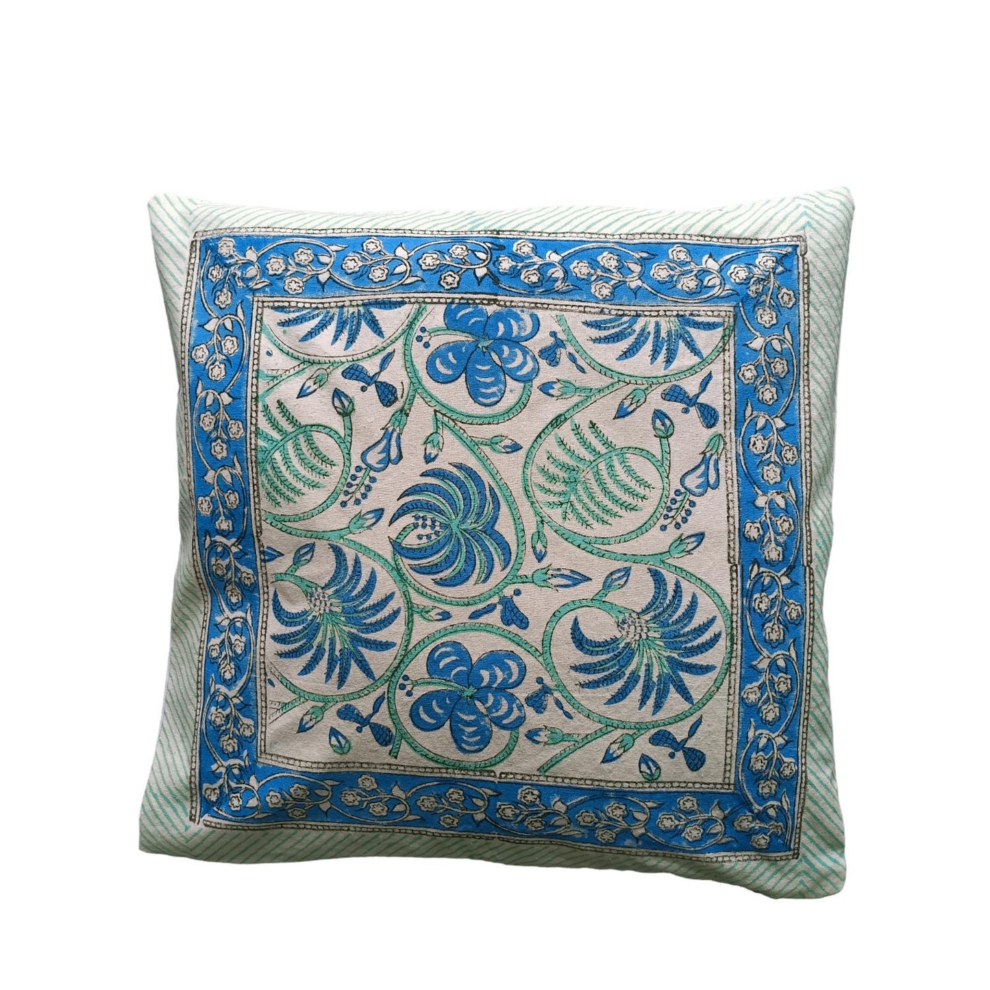 Cotton Cushion Cover Traditional Hand Block Printed Suitable for Bed Room,Living Room,Sofa Car Couch 16x16