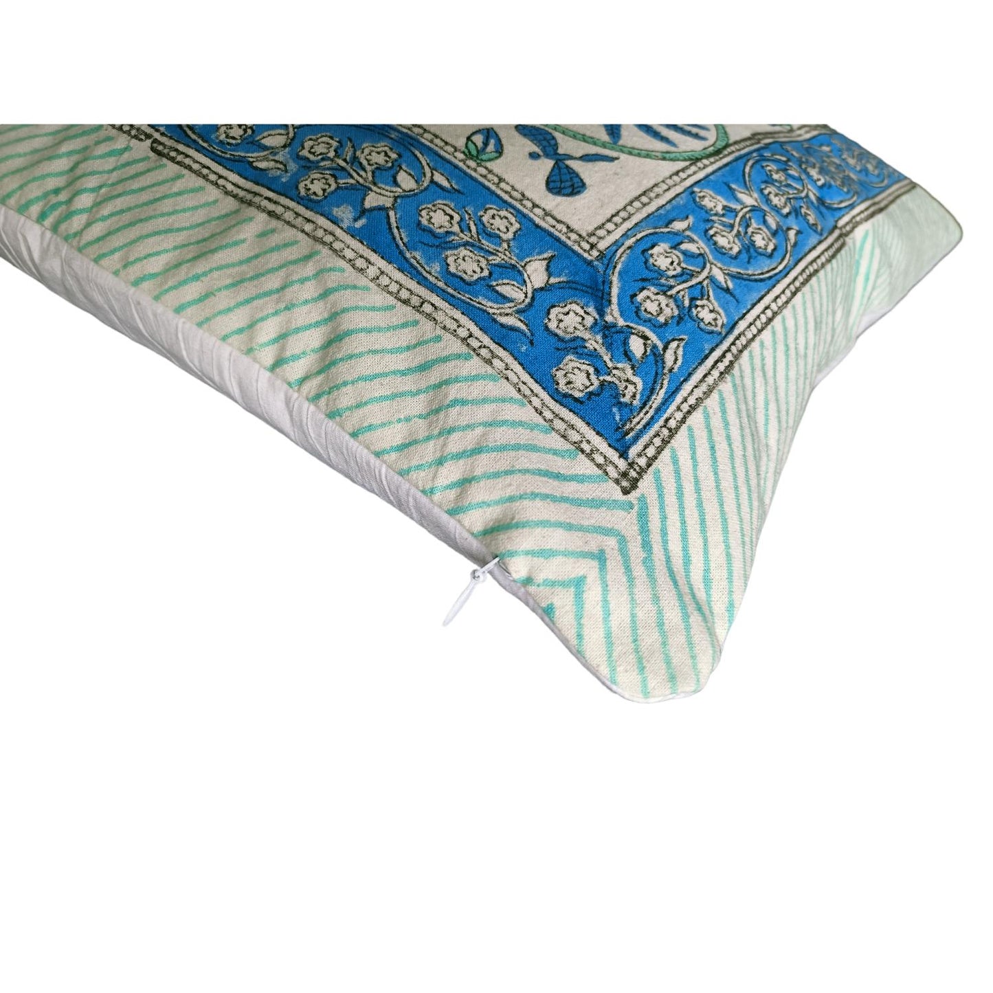Cotton Cushion Cover Traditional Hand Block Printed Suitable for Bed Room,Living Room,Sofa Car Couch 16x16