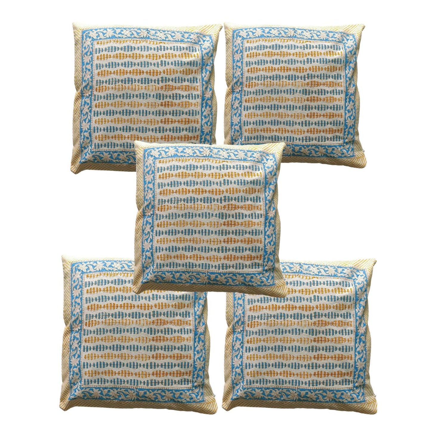 Cotton Cushion Cover Traditional Hand Block Printed Suitable for Bed Room,Living Room,Sofa Car Couch 16x16