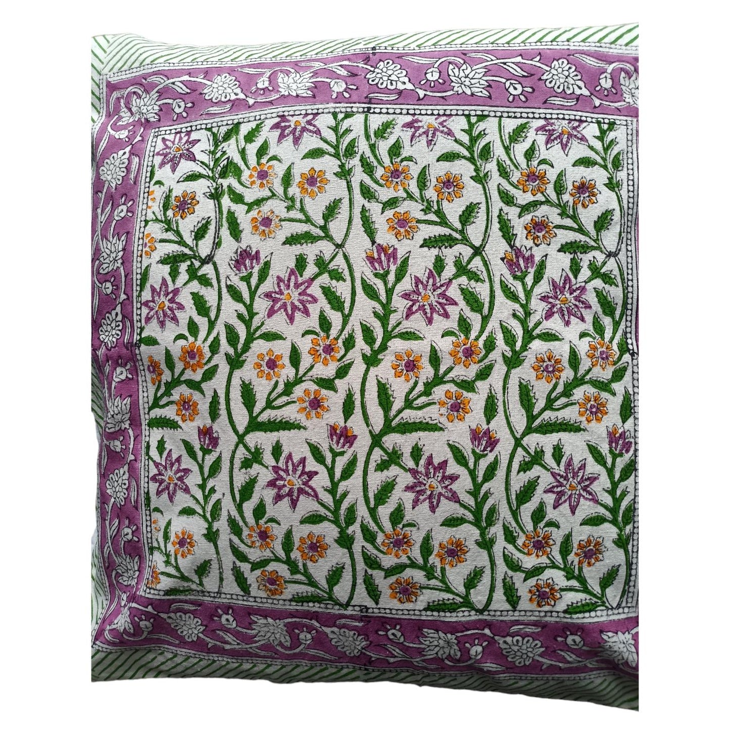 Cotton Cushion Cover Traditional Hand Block Printed Suitable for Bed Room,Living Room,Sofa Car Couch 16x16