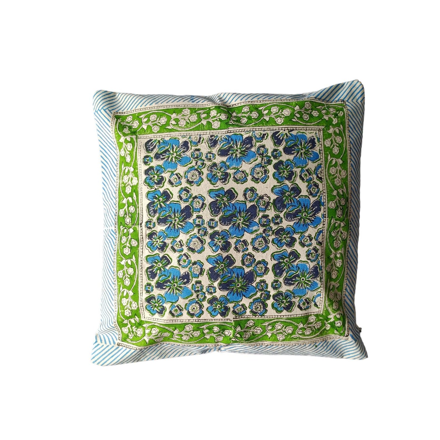 Cotton Cushion Cover Traditional Hand Block Printed Suitable for Bed Room,Living Room,Sofa Car Couch 16x16