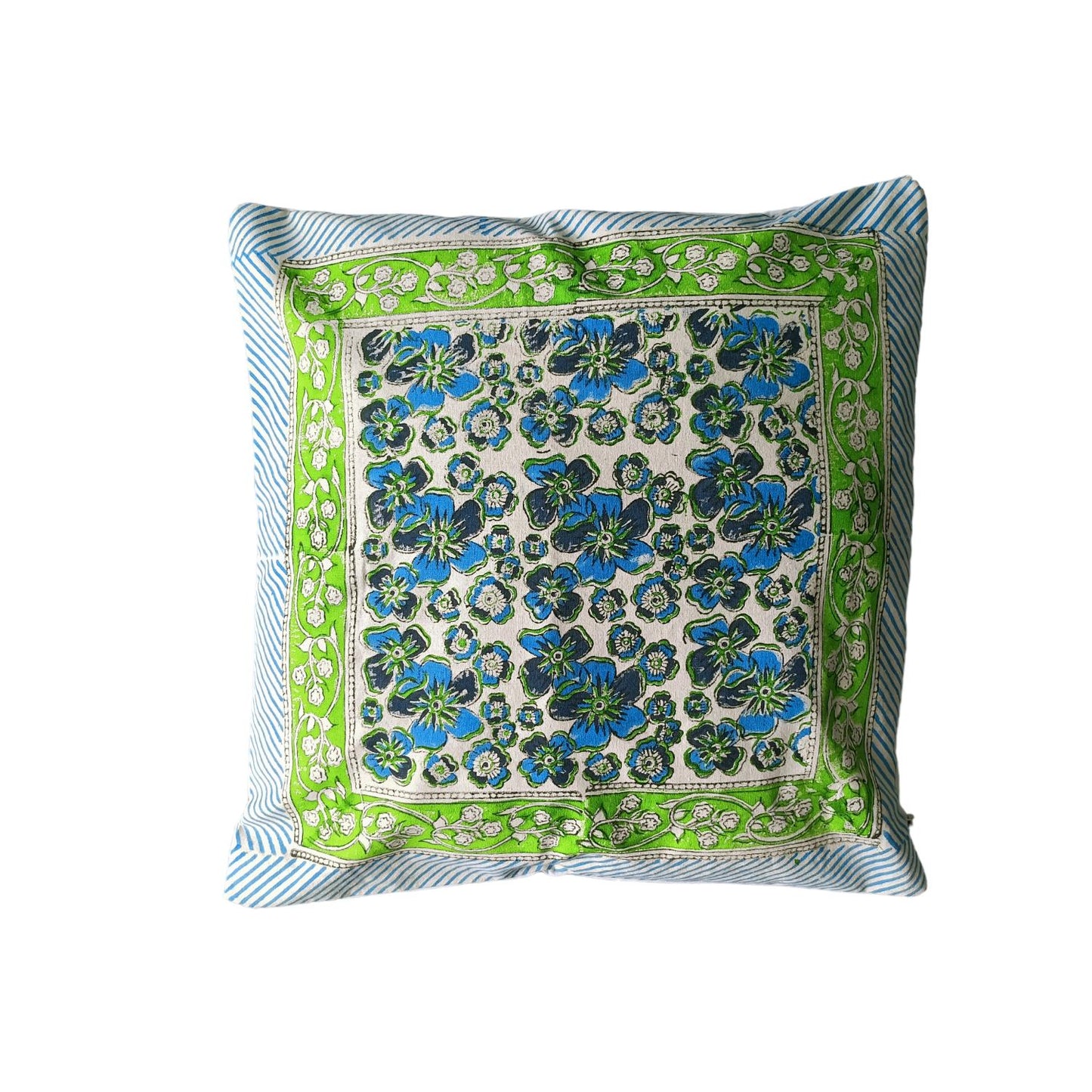 Cotton Cushion Cover Traditional Hand Block Printed Suitable for Bed Room,Living Room,Sofa Car Couch 16x16
