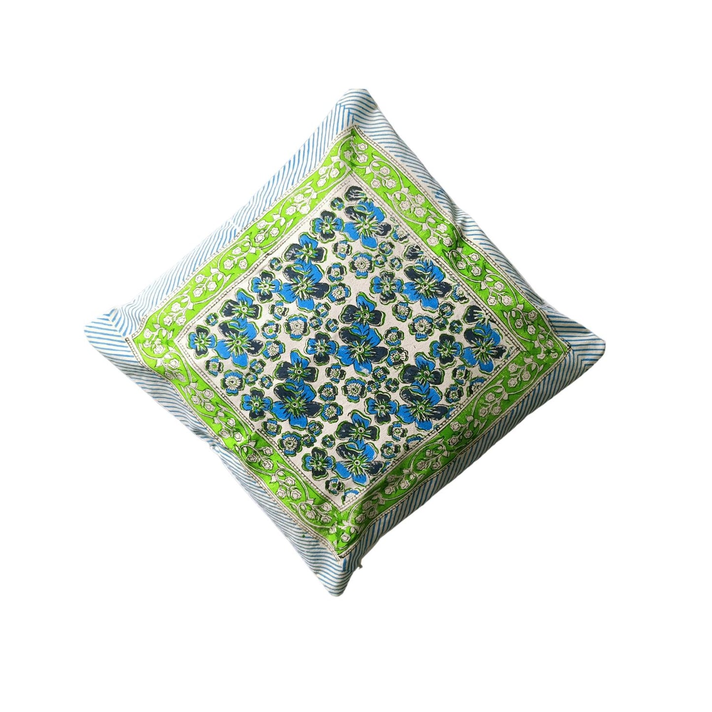 Cotton Cushion Cover Traditional Hand Block Printed Suitable for Bed Room,Living Room,Sofa Car Couch 16x16
