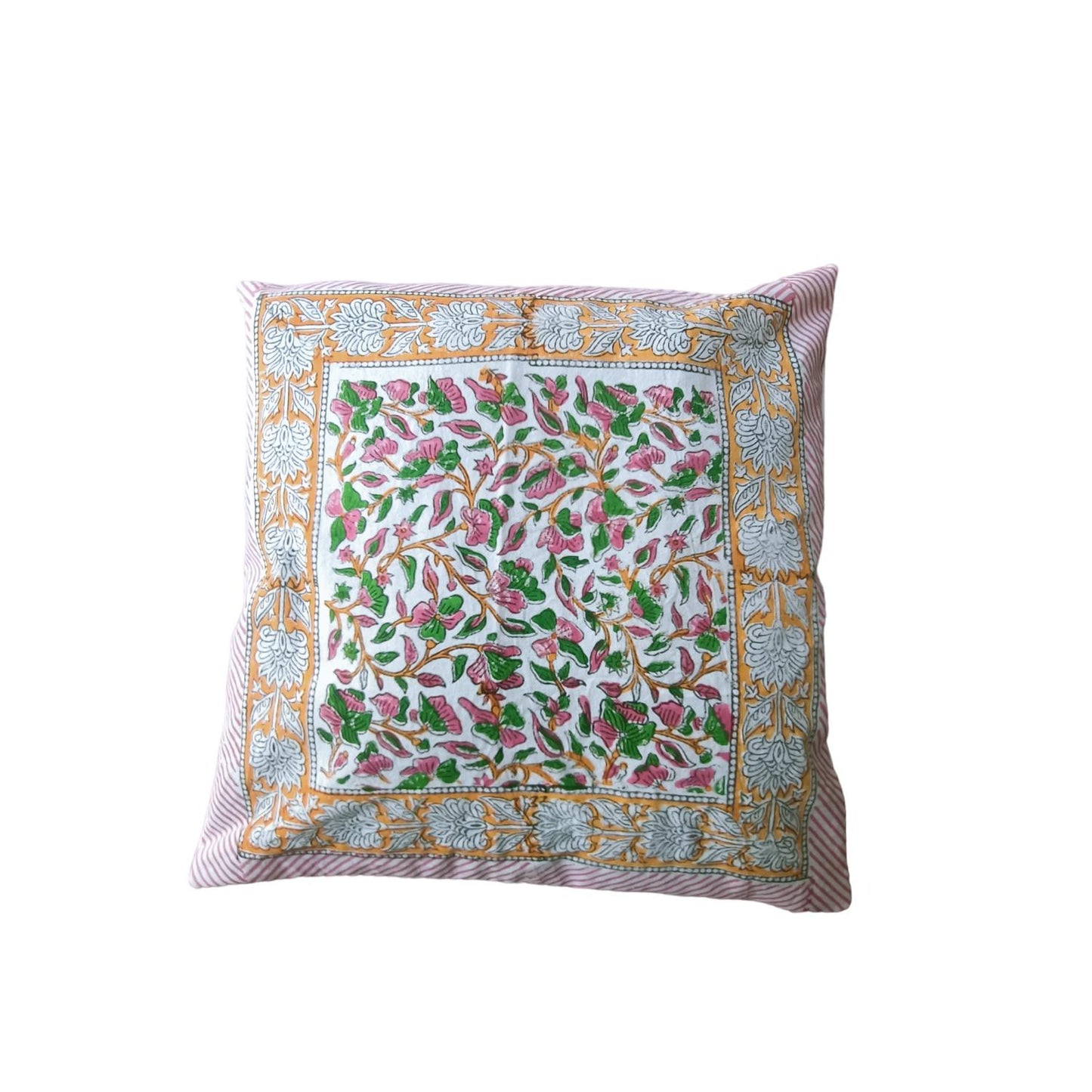 Cotton Cushion Cover Traditional Hand Block Printed Suitable for Bed Room,Living Room,Sofa Car Couch 16x16