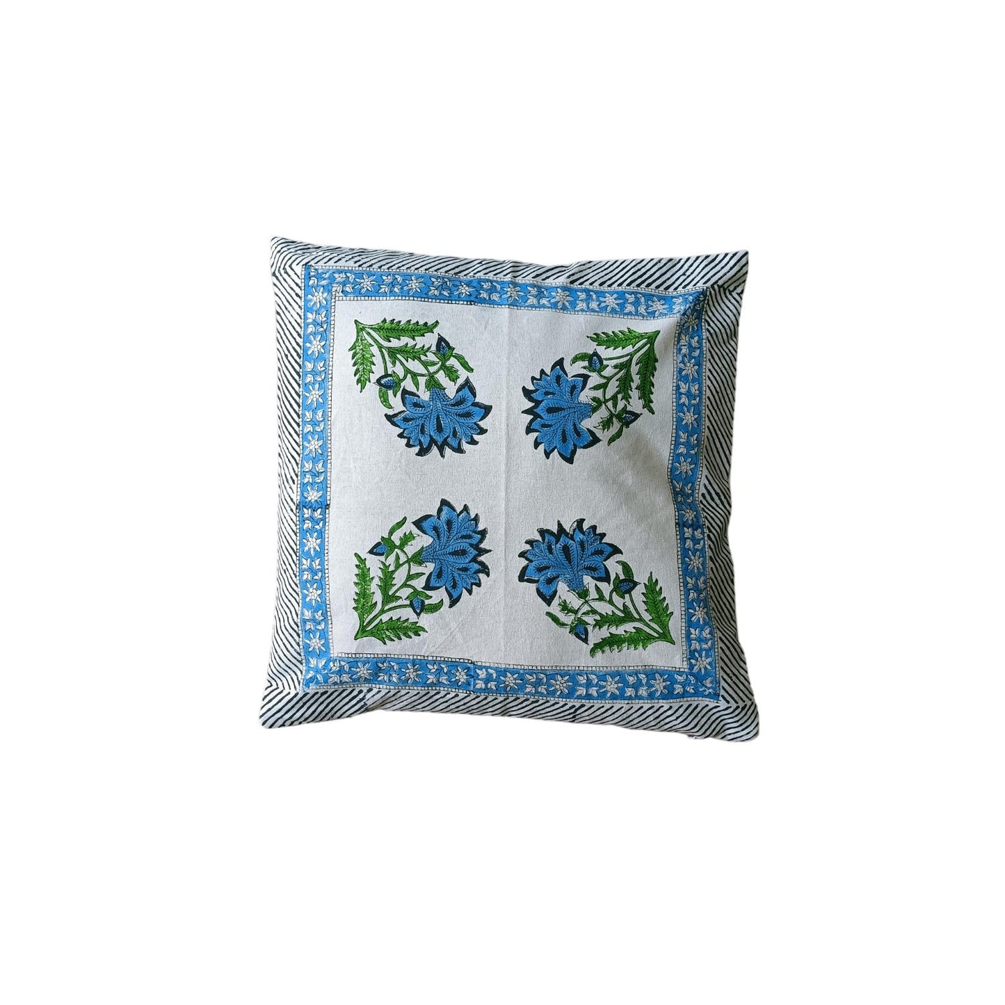 Cotton Cushion Cover Traditional Hand Block Printed Suitable for Bed Room,Living Room,Sofa Car Couch 16x16