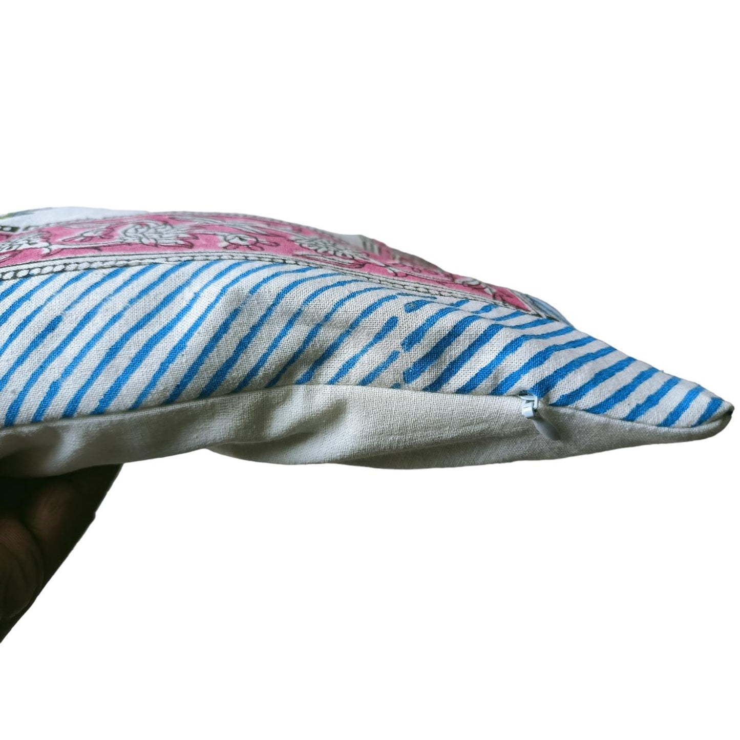 Cotton Cushion Cover Traditional Hand Block Printed Suitable for Bed Room,Living Room,Sofa Car Couch 16x16