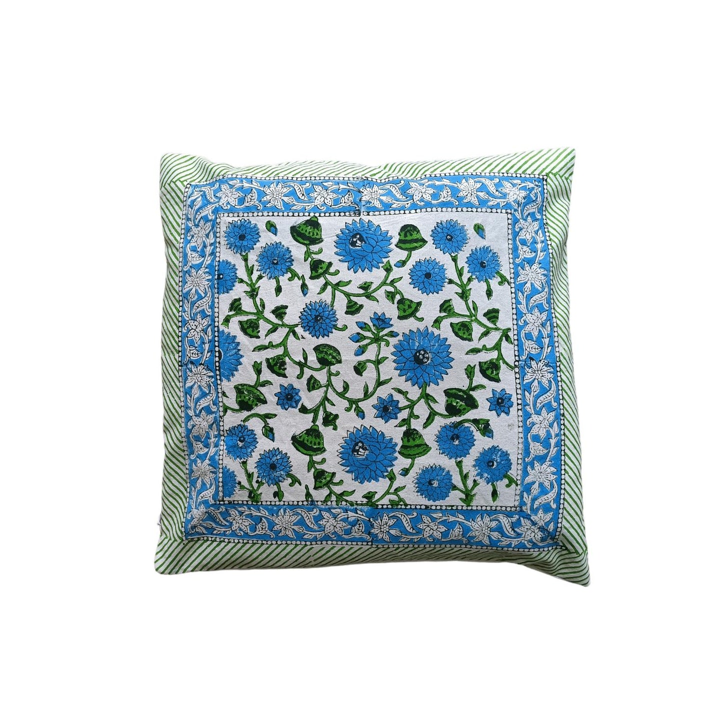 Cotton Cushion Cover Traditional Hand Block Printed Suitable for Bed Room,Living Room,Sofa Car Couch 16x16
