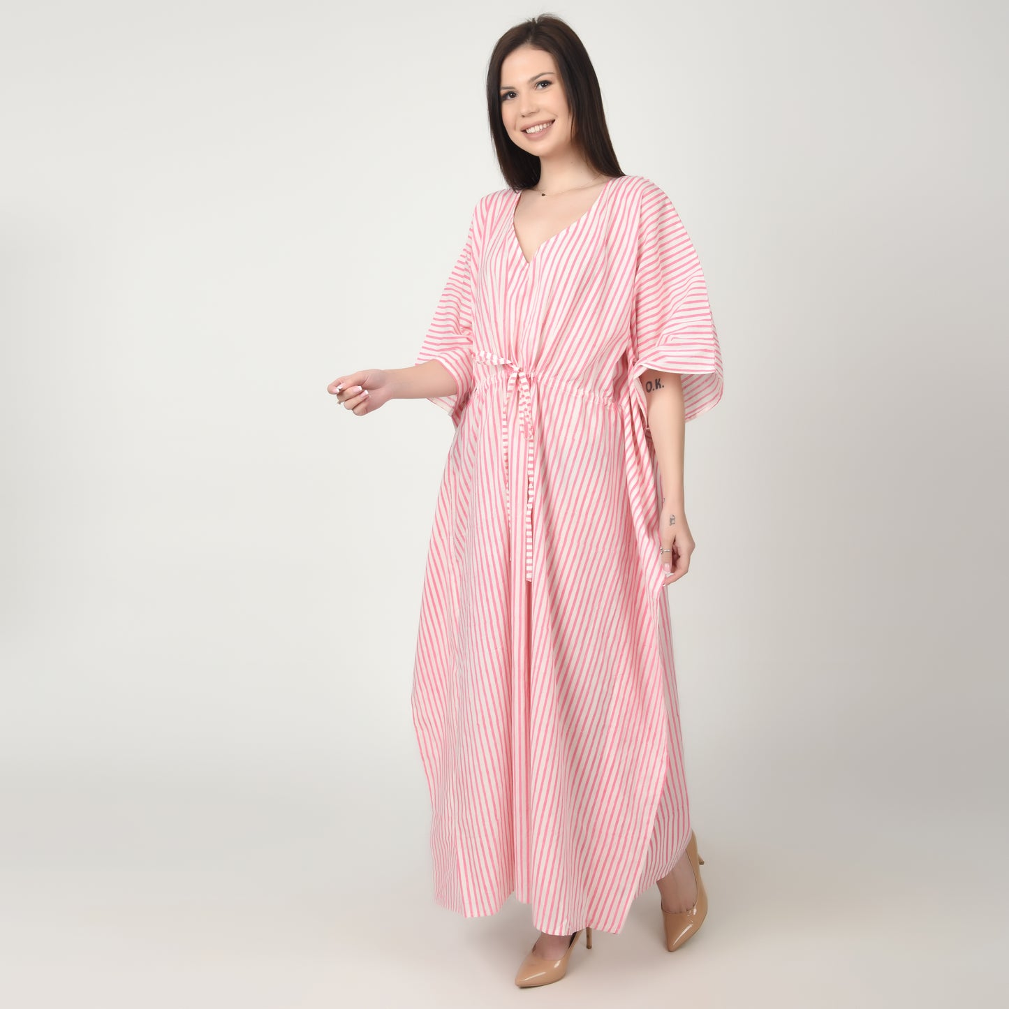 Hand Block Print Cotton Caftans For Women Free Size Vintage traditonal art Maxi gown sleepwear Night gown Kaftan dress