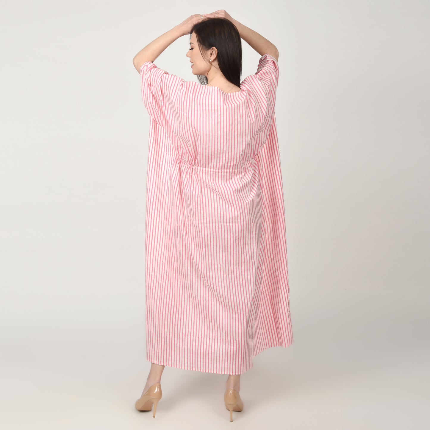 Hand Block Print Cotton Caftans For Women Free Size Vintage traditonal art Maxi gown sleepwear Night gown Kaftan dress