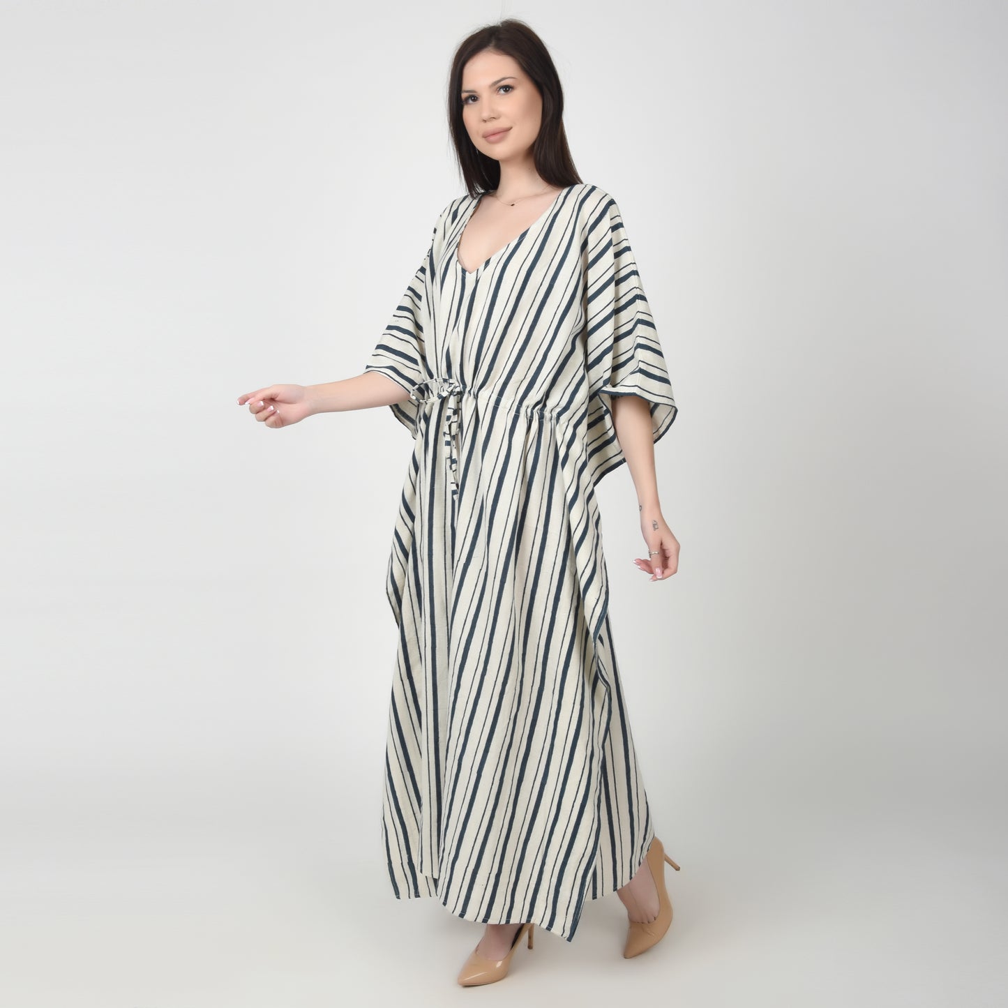 Hand Block Print Cotton Caftans For Women Free Size Vintage traditonal art Maxi gown sleepwear Night gown Kaftan dress