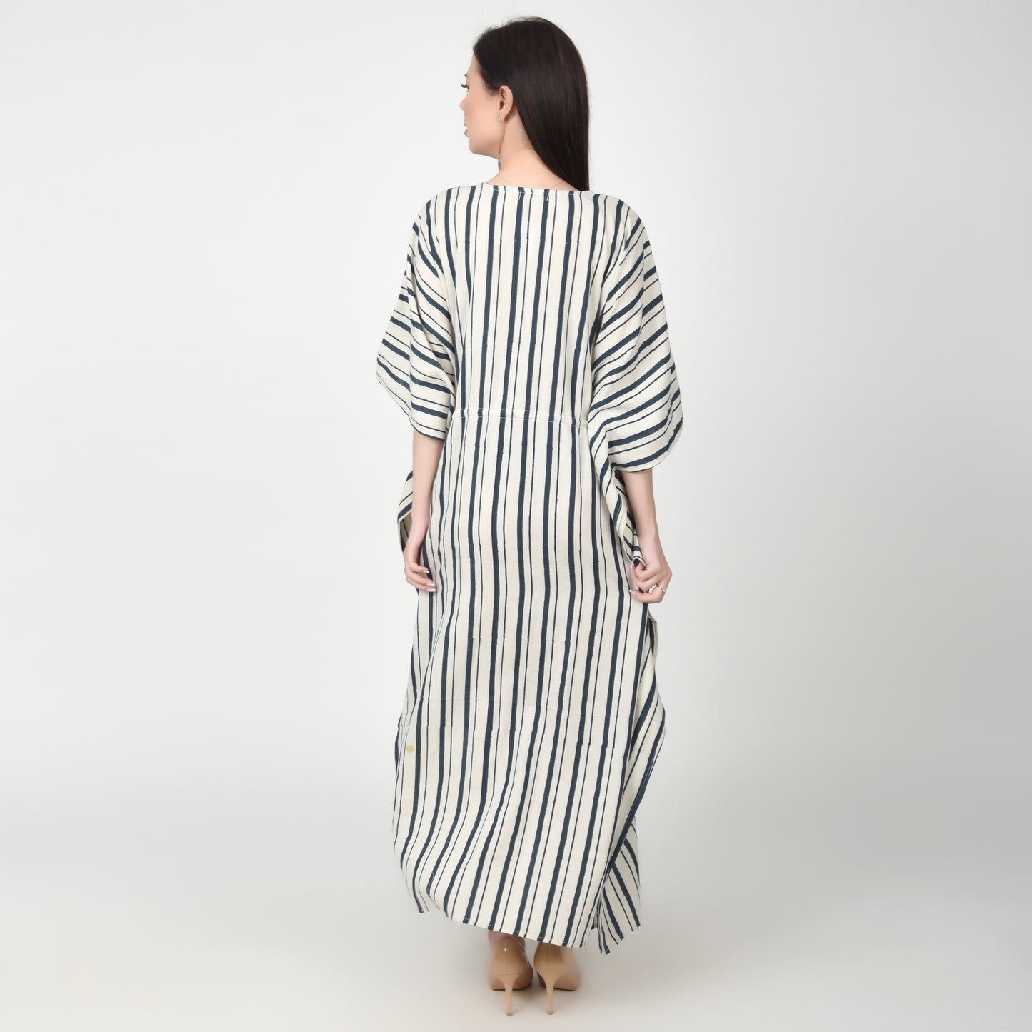 Hand Block Print Cotton Caftans For Women Free Size Vintage traditonal art Maxi gown sleepwear Night gown Kaftan dress