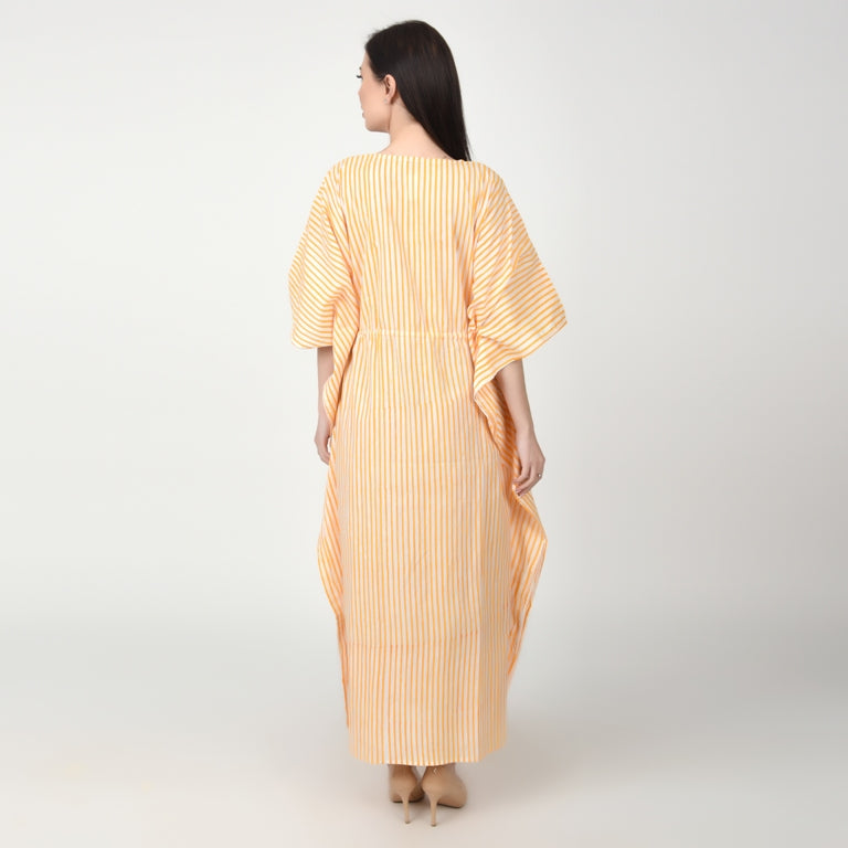 Hand Block Print Cotton Caftans For Women Free Size Vintage traditonal art Maxi gown sleepwear Night gown Kaftan dress