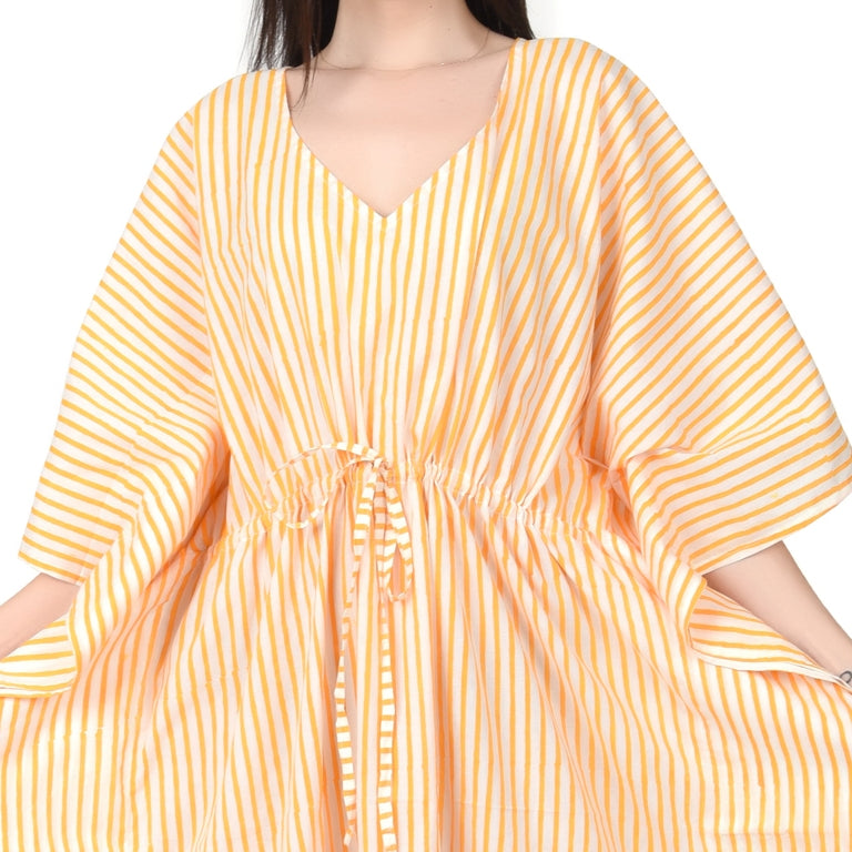 Hand Block Print Cotton Caftans For Women Free Size Vintage traditonal art Maxi gown sleepwear Night gown Kaftan dress