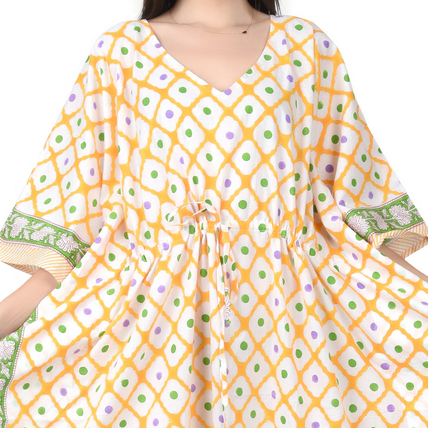 Hand Block Print Cotton Caftans For Women Free Size Vintage traditonal art Maxi gown sleepwear Night gown Kaftan dress