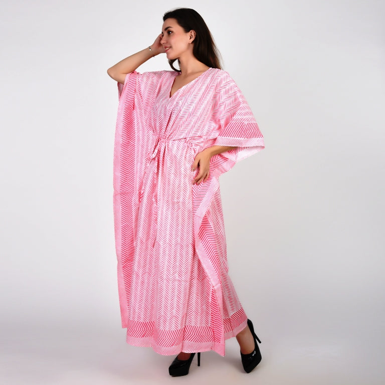 Hand Block Print Cotton Caftans For Women Free Size Vintage traditonal art Maxi gown sleepwear Night gown Kaftan dress
