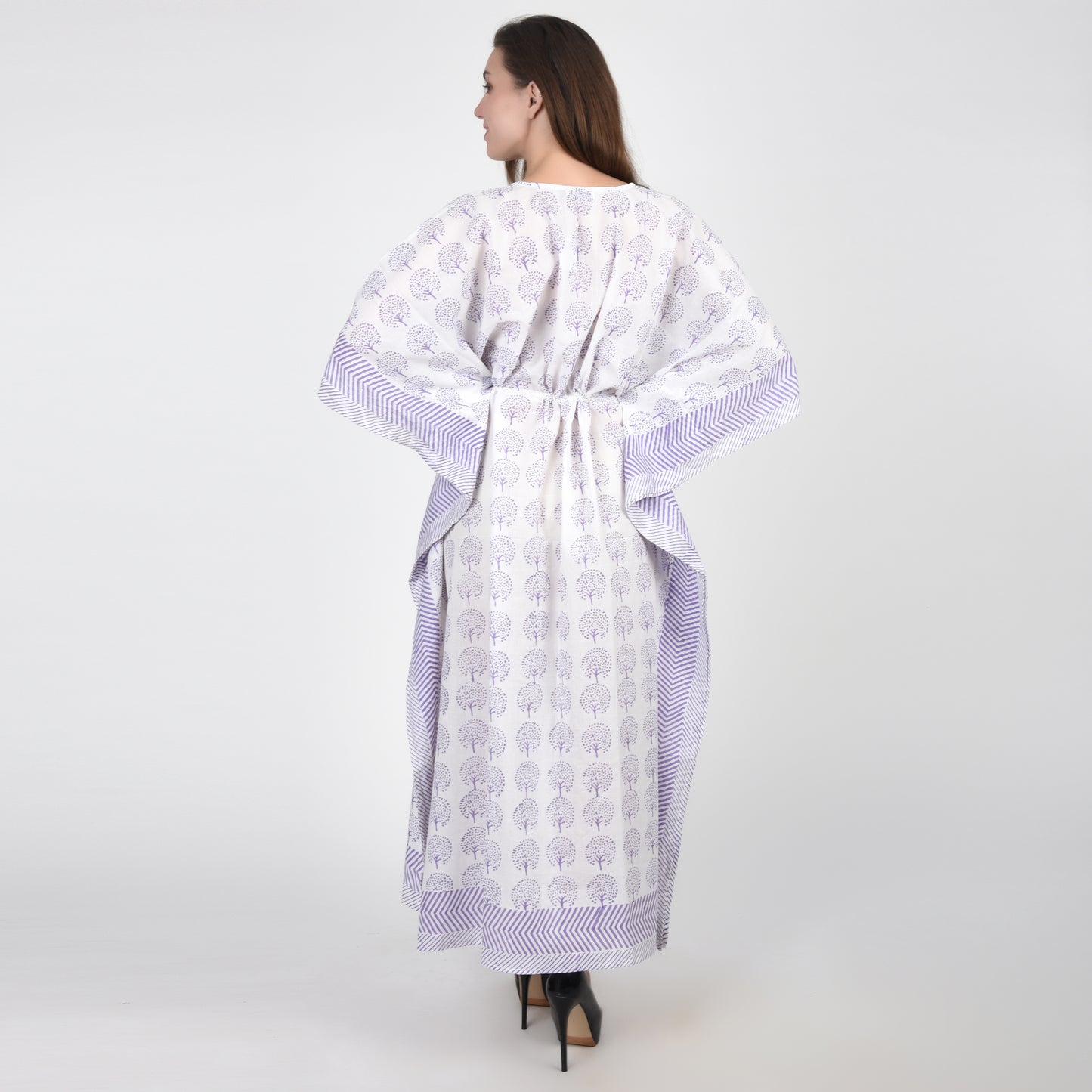 Hand Block Print Cotton Caftans For Women Free Size Vintage traditonal art Maxi gown sleepwear Night gown Kaftan dress