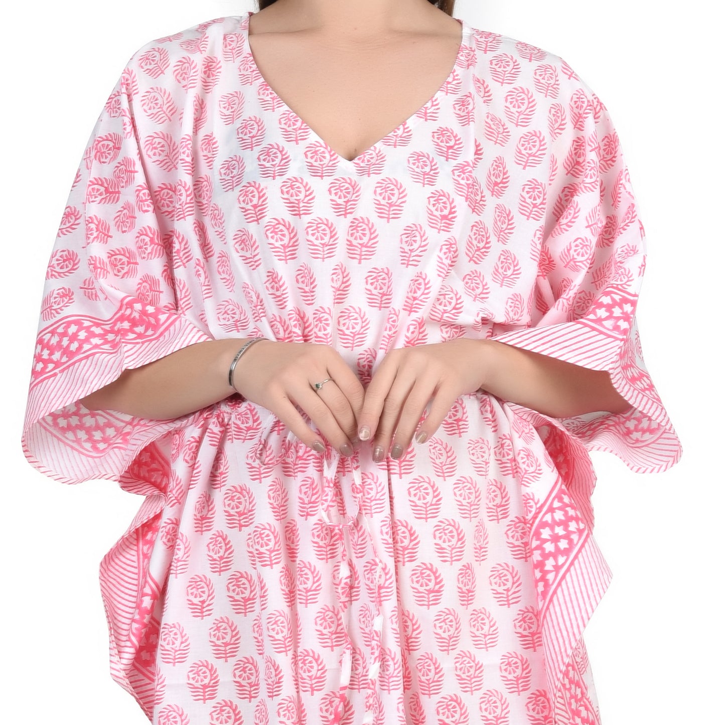 Hand Block Print Cotton Caftans For Women Free Size Vintage traditonal art Maxi gown sleepwear Night gown Kaftan dress