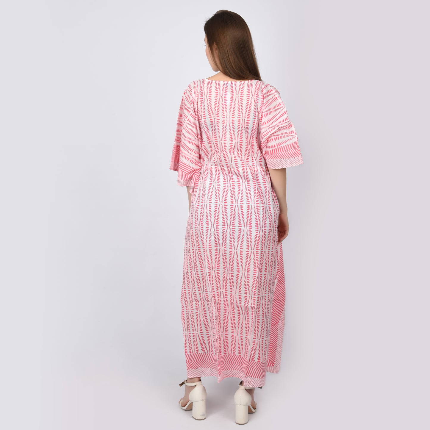 Hand Block Print Cotton Caftans For Women Free Size Vintage traditonal art Maxi gown sleepwear Night gown Kaftan dress
