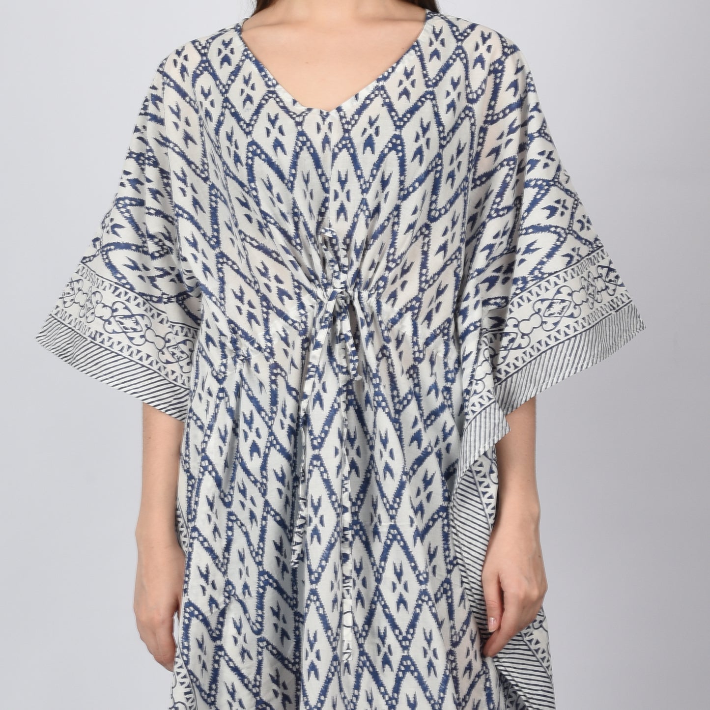 Hand Block Print Cotton Caftans For Women Free Size Vintage traditonal art Maxi gown sleepwear Night gown Kaftan dress