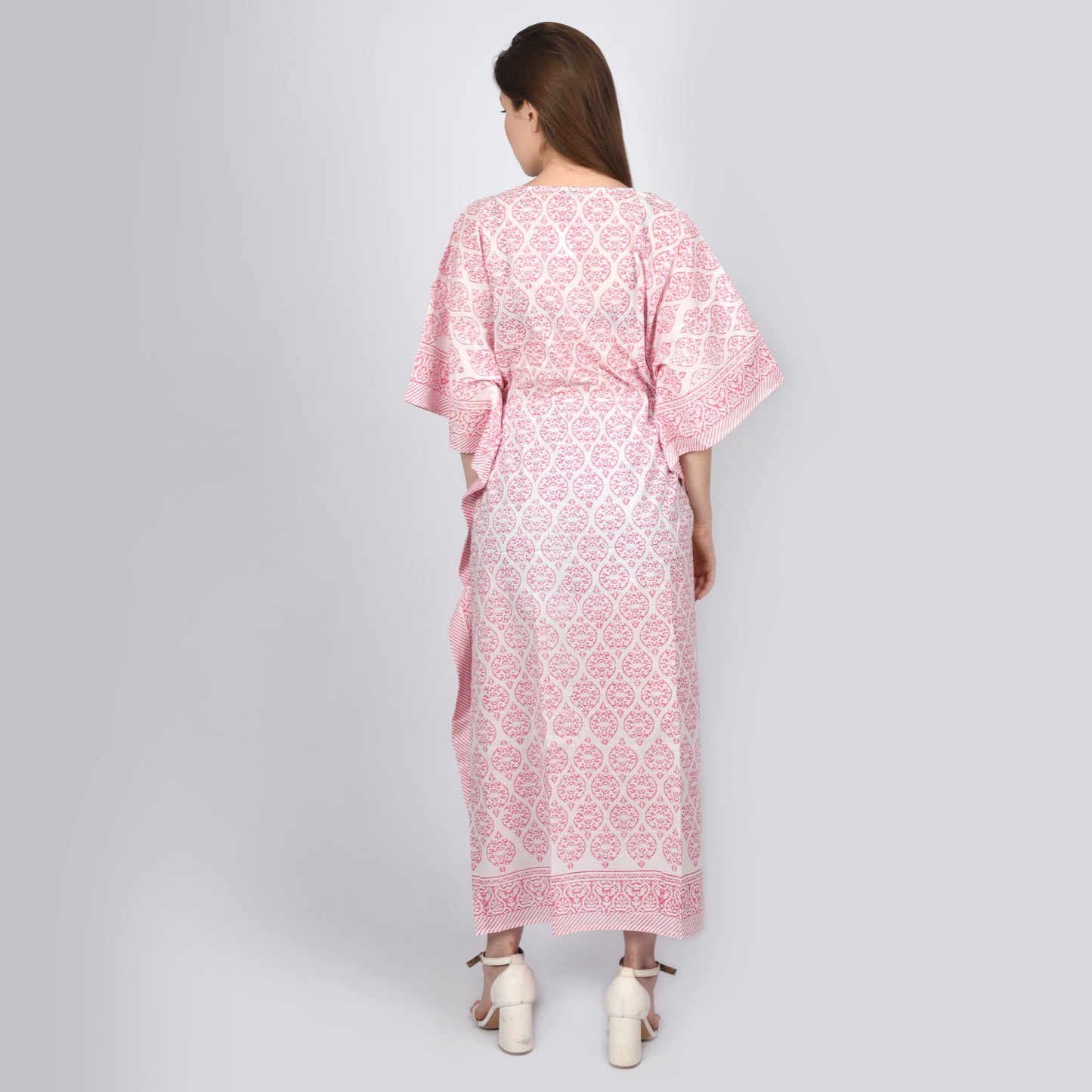 Hand Block Print Cotton Caftans For Women Free Size Vintage traditonal art Maxi gown sleepwear Night gown Kaftan dress