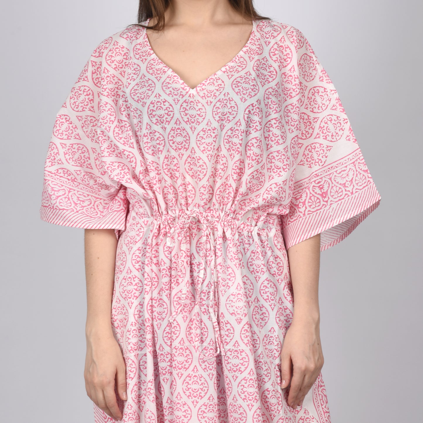 Hand Block Print Cotton Caftans For Women Free Size Vintage traditonal art Maxi gown sleepwear Night gown Kaftan dress