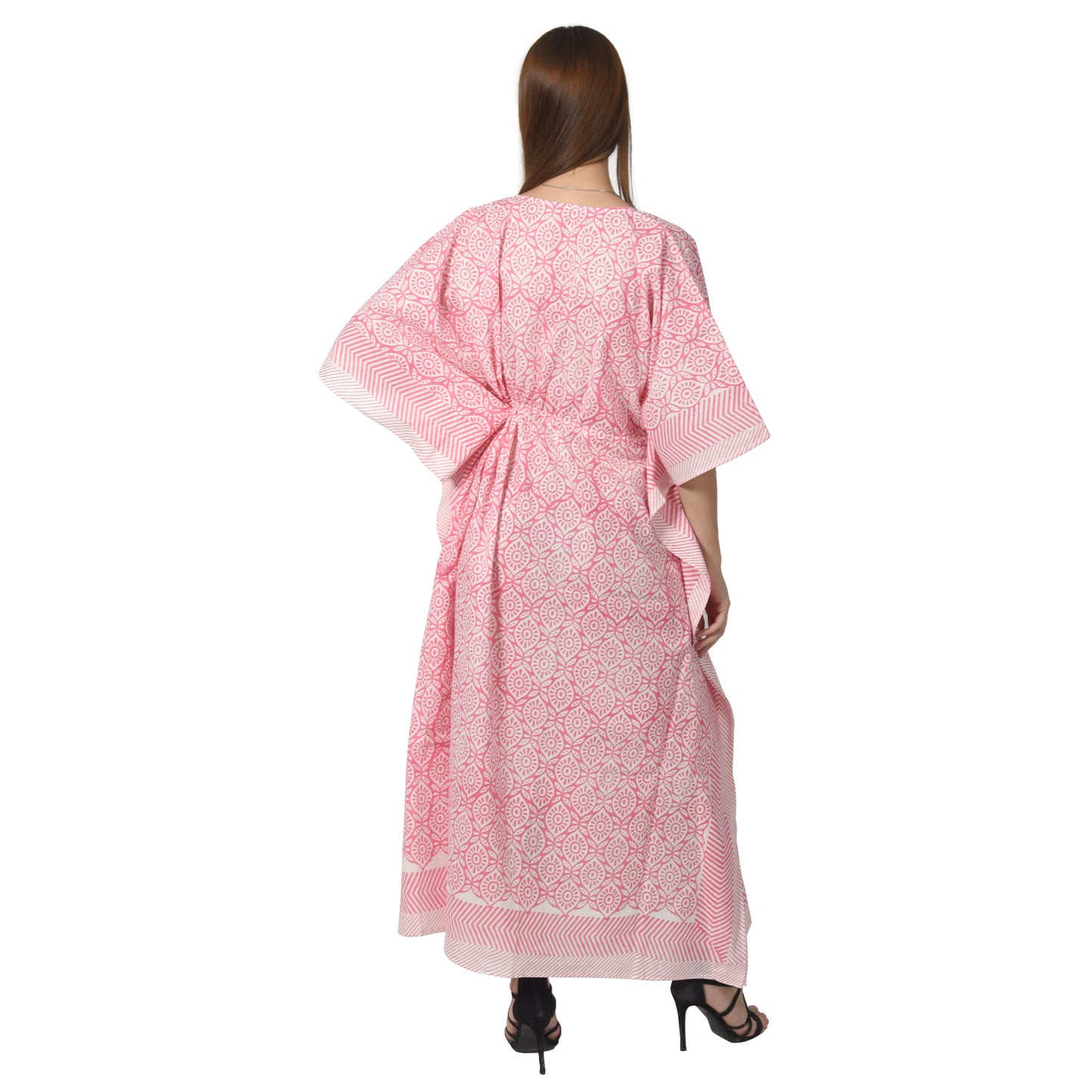 Hand Block Print Cotton Caftans For Women Free Size Vintage traditonal art Maxi gown sleepwear Night gown Kaftan dress