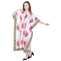 Hand Block Print Cotton Caftans For Women Free Size Sleepwear Vintage traditonal art Kaftan dress