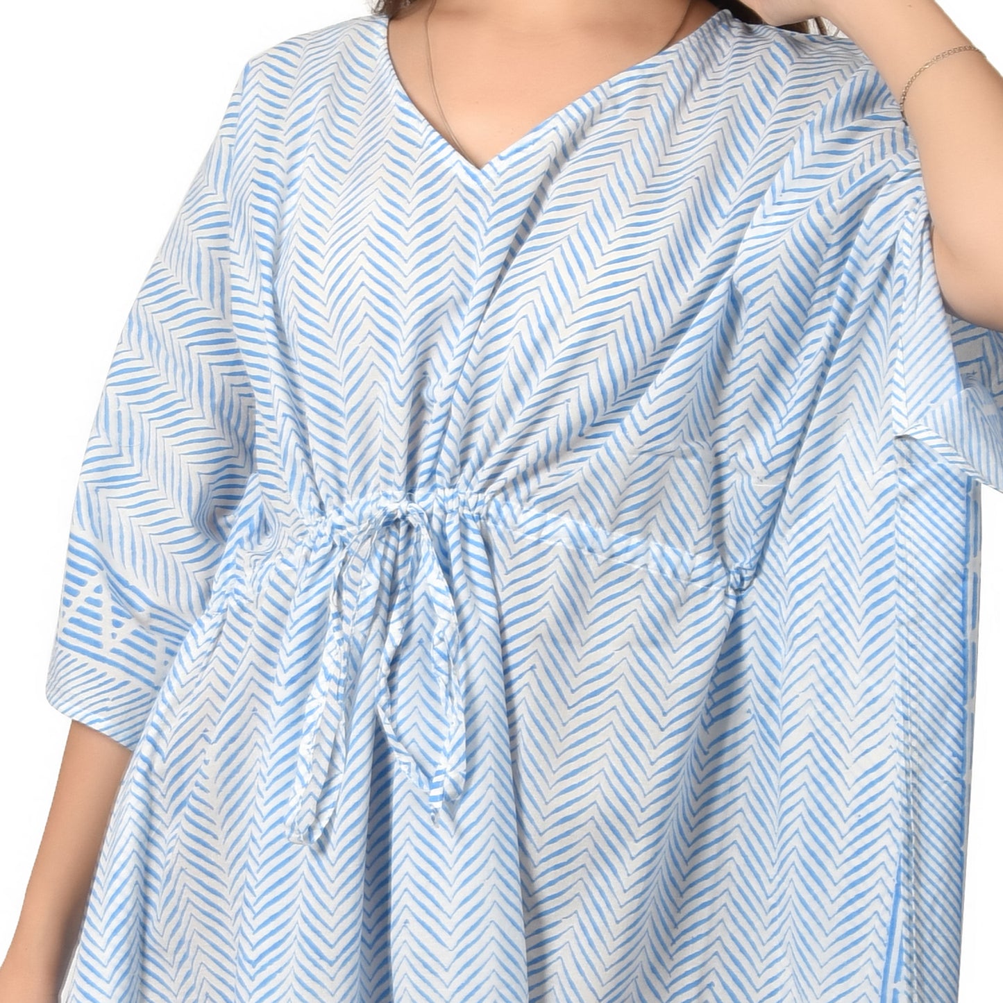 Hand Block Print Cotton Caftans For Women Free Size Vintage traditonal art Maxi gown sleepwear Night gown Kaftan dress