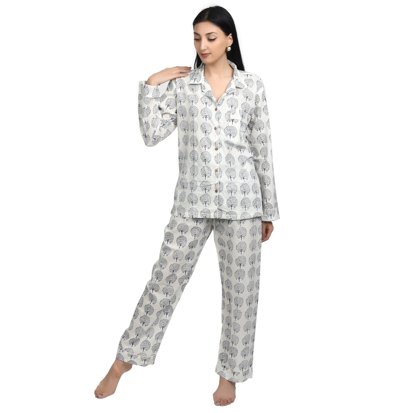 Block Print women PJ Set cotton print Night suits pajama set Traditional Color Print sleepwear set
