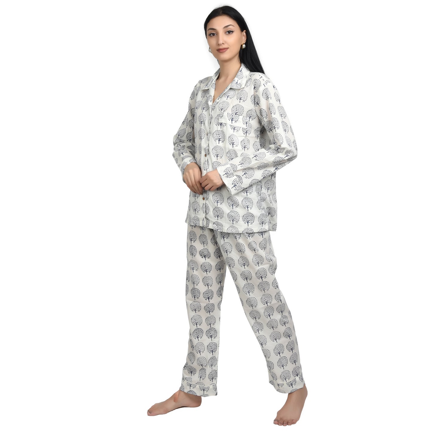 Block Print women PJ Set cotton print Night suits pajama set Traditional Color Print sleepwear set